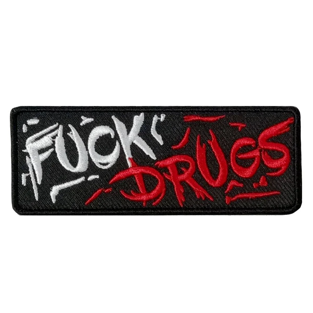 Hot Leathers Fuck Drugs 4" X 2" Embroidered Patch PPW1101 1 Hot Leathers Fuck Drugs 4" X 2" Embroidered Patch PPW1101