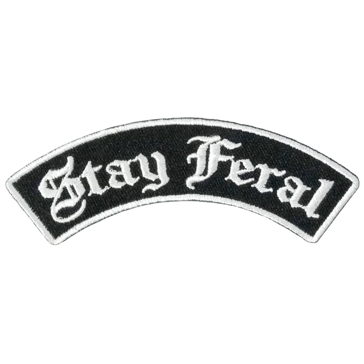 Hot Leathers Rocker Stay Feral Top 4 X 1.3" Embroidered Patch PPW1296 1 Hot Leathers Rocker Stay Feral Top 4 X 1.3" Embroidered Patch PPW1296