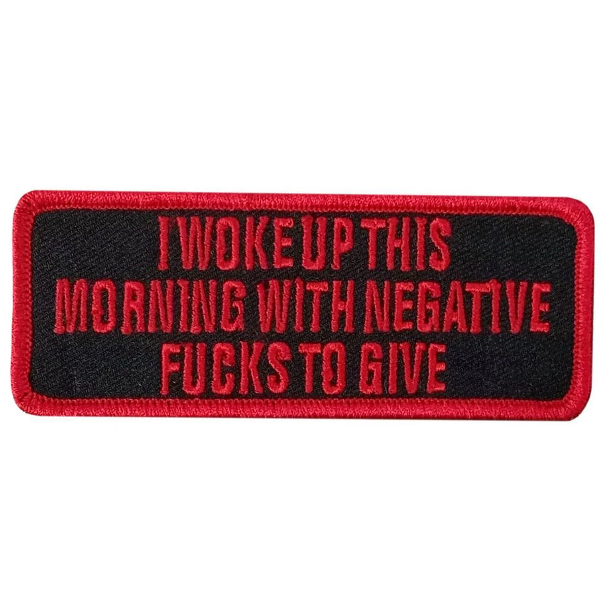 Hot Leathers Negative Fucks 4" X 1.5" Embroidered Patch PPW1192 1 Hot Leathers Negative Fucks 4" X 1.5" Embroidered Patch PPW1192
