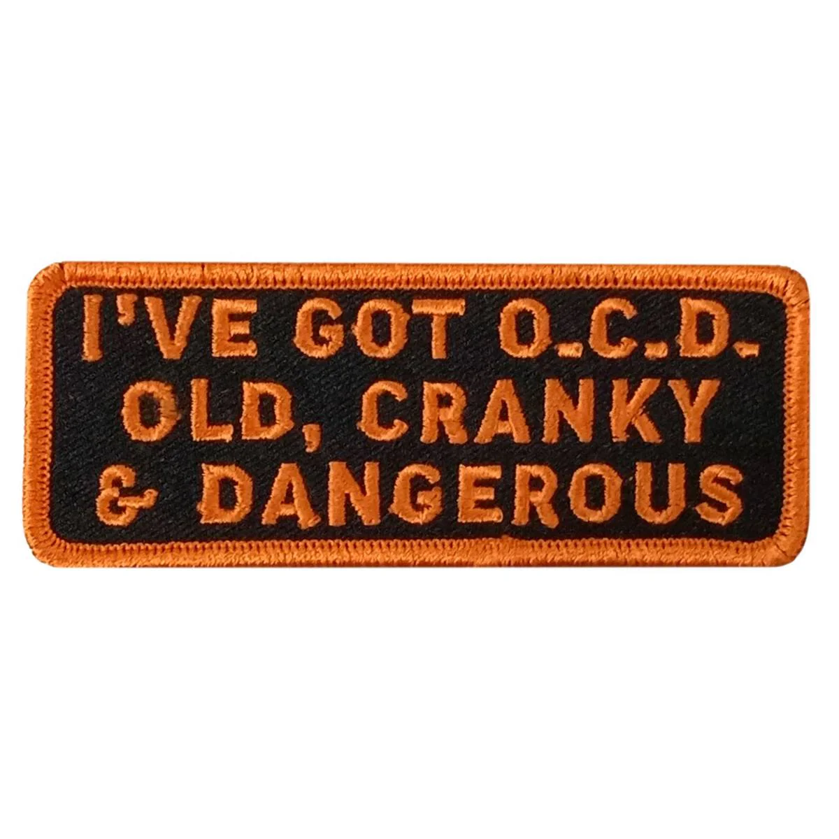 Hot Leathers Ocd 4" X 1.5" Embroidered Patch PPW1195 1 Hot Leathers Ocd 4" X 1.5" Embroidered Patch PPW1195