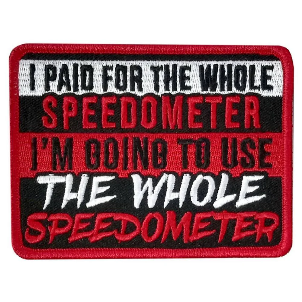 Hot Leathers Speedometer 4" X 3" Embroidered Patch PPW1205 1 Hot Leathers Speedometer 4" X 3" Embroidered Patch PPW1205