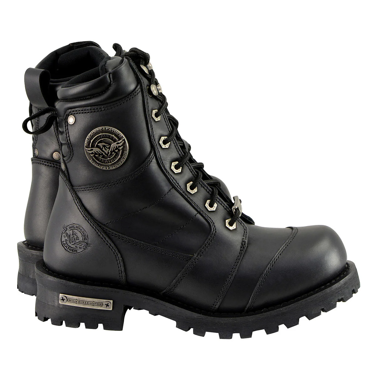 Milwaukee Leather Men's Classic Black Leather 8-inch Lace-Up Logger Motorcycle Rider Boots MBM9030 10 Milwaukee Leather Men's Classic Black Leather 8-inch Lace-Up Logger Motorcycle Rider Boots MBM9030