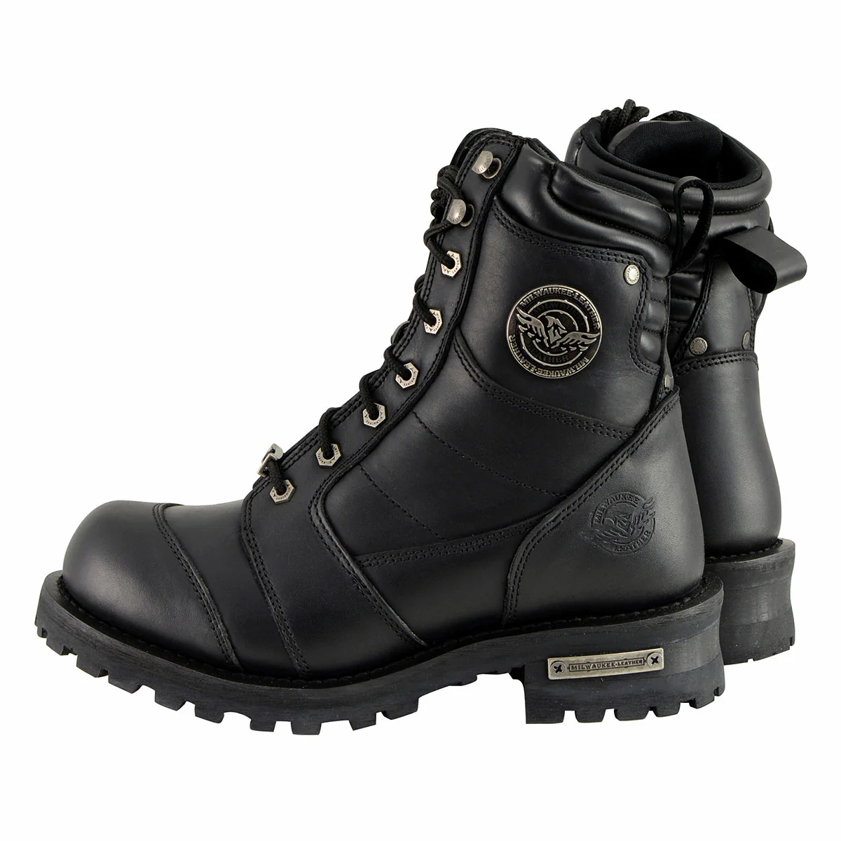 Milwaukee Leather Men's Classic Black Leather 8-inch Lace-Up Logger Motorcycle Rider Boots MBM9030 7 Milwaukee Leather Men's Classic Black Leather 8-inch Lace-Up Logger Motorcycle Rider Boots MBM9030
