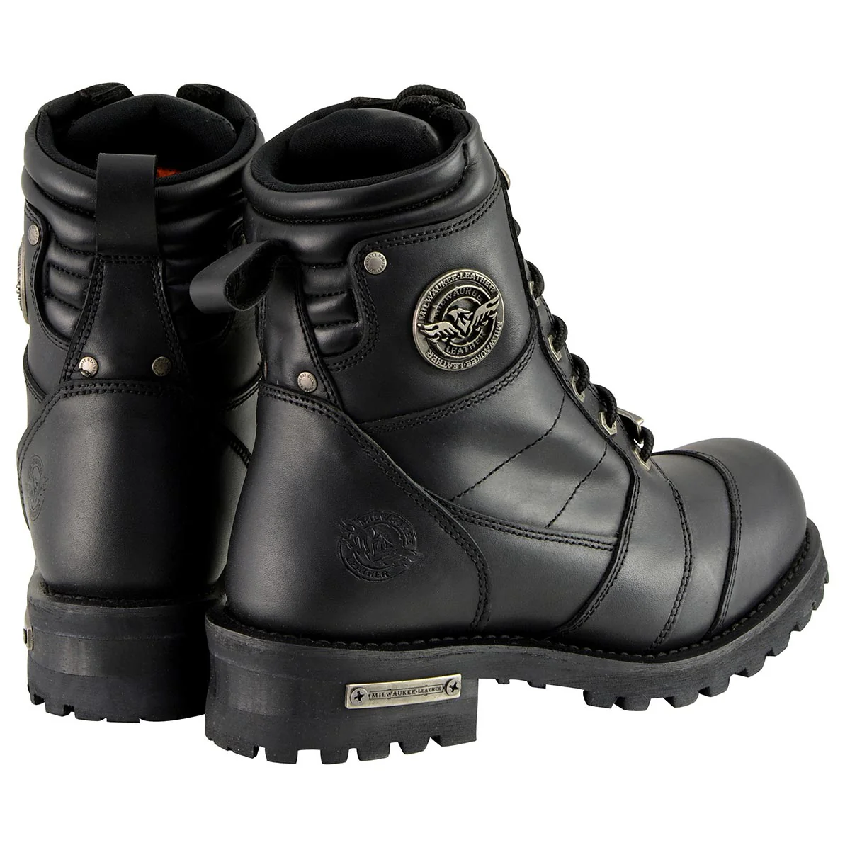 Milwaukee Leather Men's Classic Black Leather 8-inch Lace-Up Logger Motorcycle Rider Boots MBM9030 9 Milwaukee Leather Men's Classic Black Leather 8-inch Lace-Up Logger Motorcycle Rider Boots MBM9030