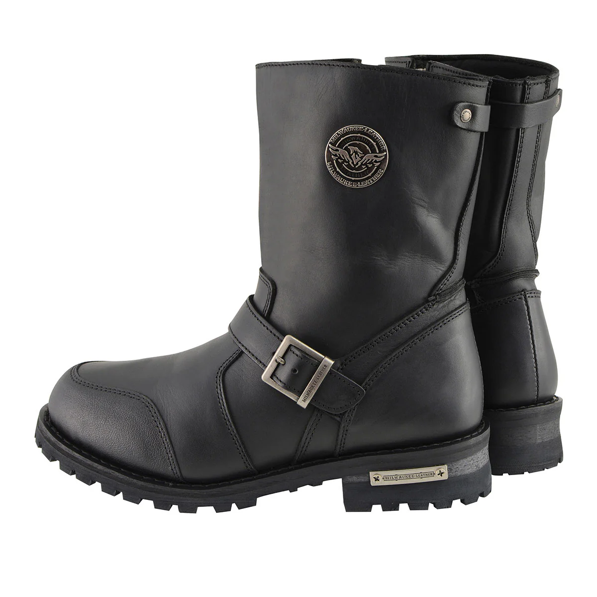 Milwaukee Leather Men's 9-Inch Classic Black Leather Engineer Motorcycle Boots with Gear Shift Guard MBM9090 6 Milwaukee Leather Men's 9-Inch Classic Black Leather Engineer Motorcycle Boots with Gear Shift Guard MBM9090