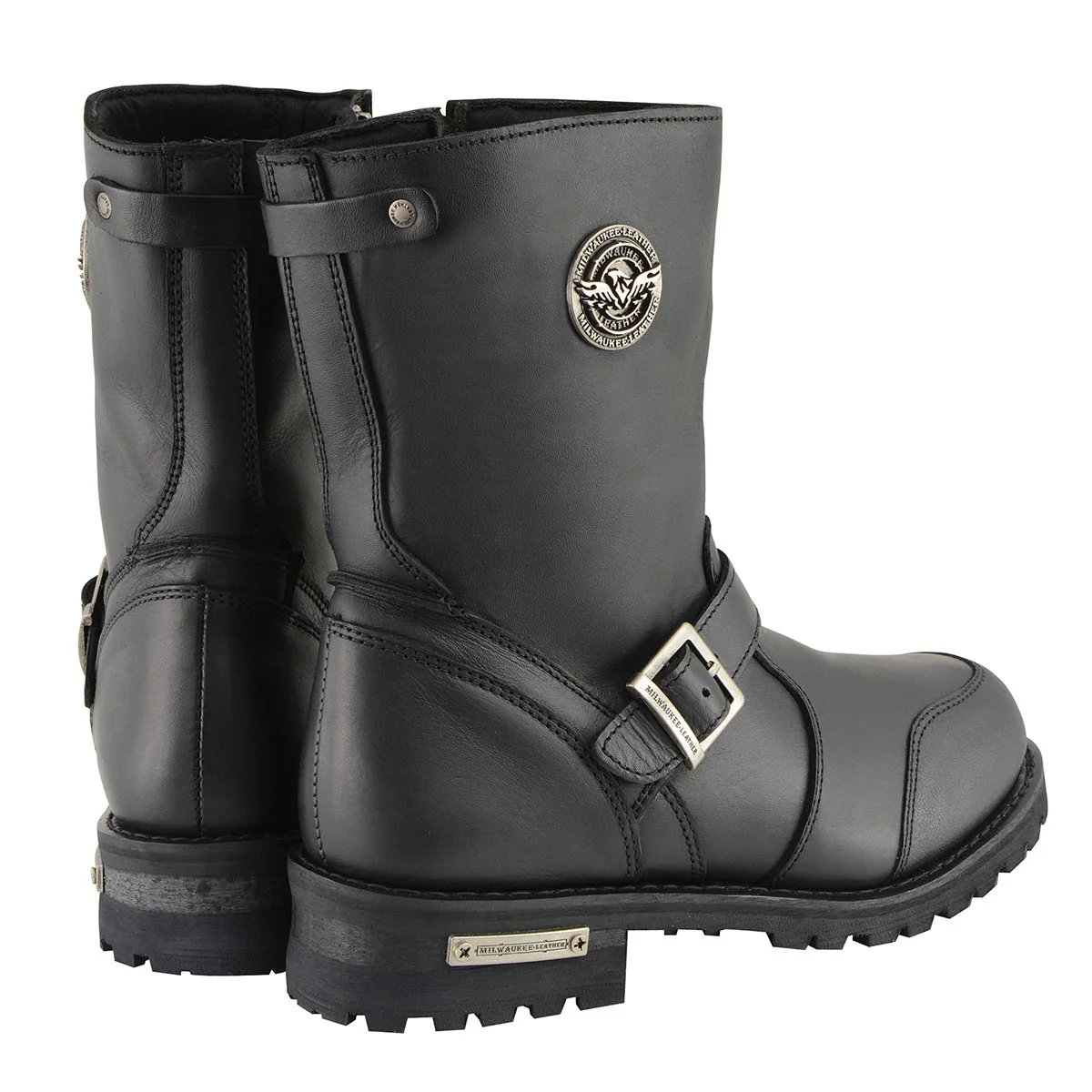 Milwaukee Leather Men's 9-Inch Classic Black Leather Engineer Motorcycle Boots with Gear Shift Guard MBM9090 8 Milwaukee Leather Men's 9-Inch Classic Black Leather Engineer Motorcycle Boots with Gear Shift Guard MBM9090