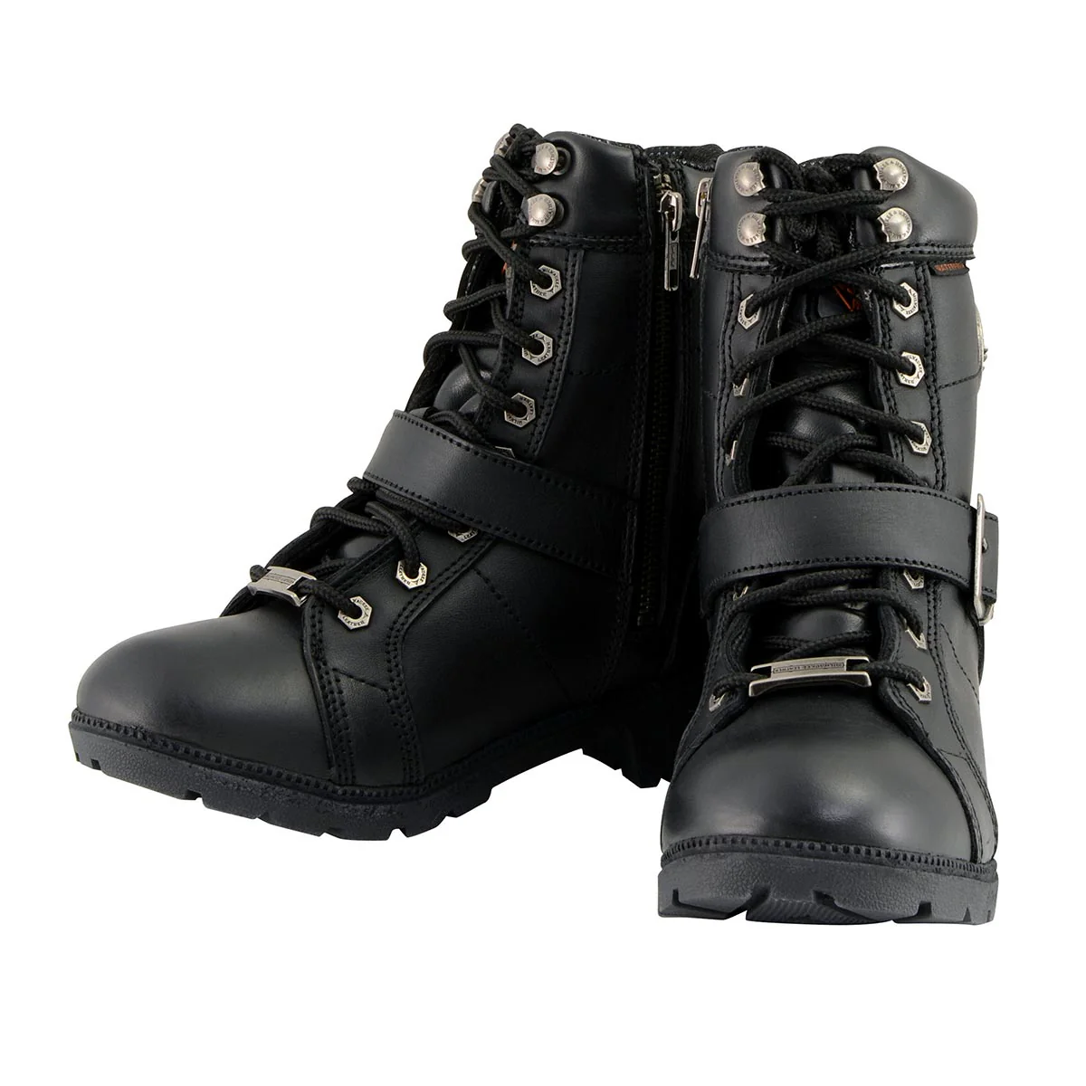 Milwaukee Leather MBL9326WP Women's Premium Black Leather Lace-Up Waterproof Motorcyle Rider Boots 4 Milwaukee Leather MBL9326WP Women's Premium Black Leather Lace-Up Waterproof Motorcyle Rider Boots