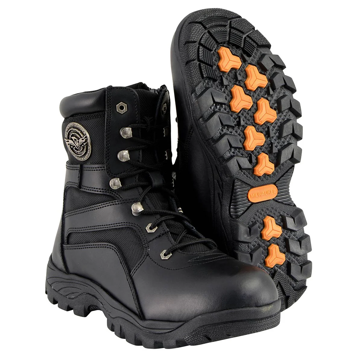 Milwaukee Leather MBM9105 Men's 9-Inch Black Leather Swat Style-Tactical Lace-Up Motorcycle Biker Boots 10 Milwaukee Leather MBM9105 Men's 9-Inch Black Leather Swat Style-Tactical Lace-Up Motorcycle Biker Boots