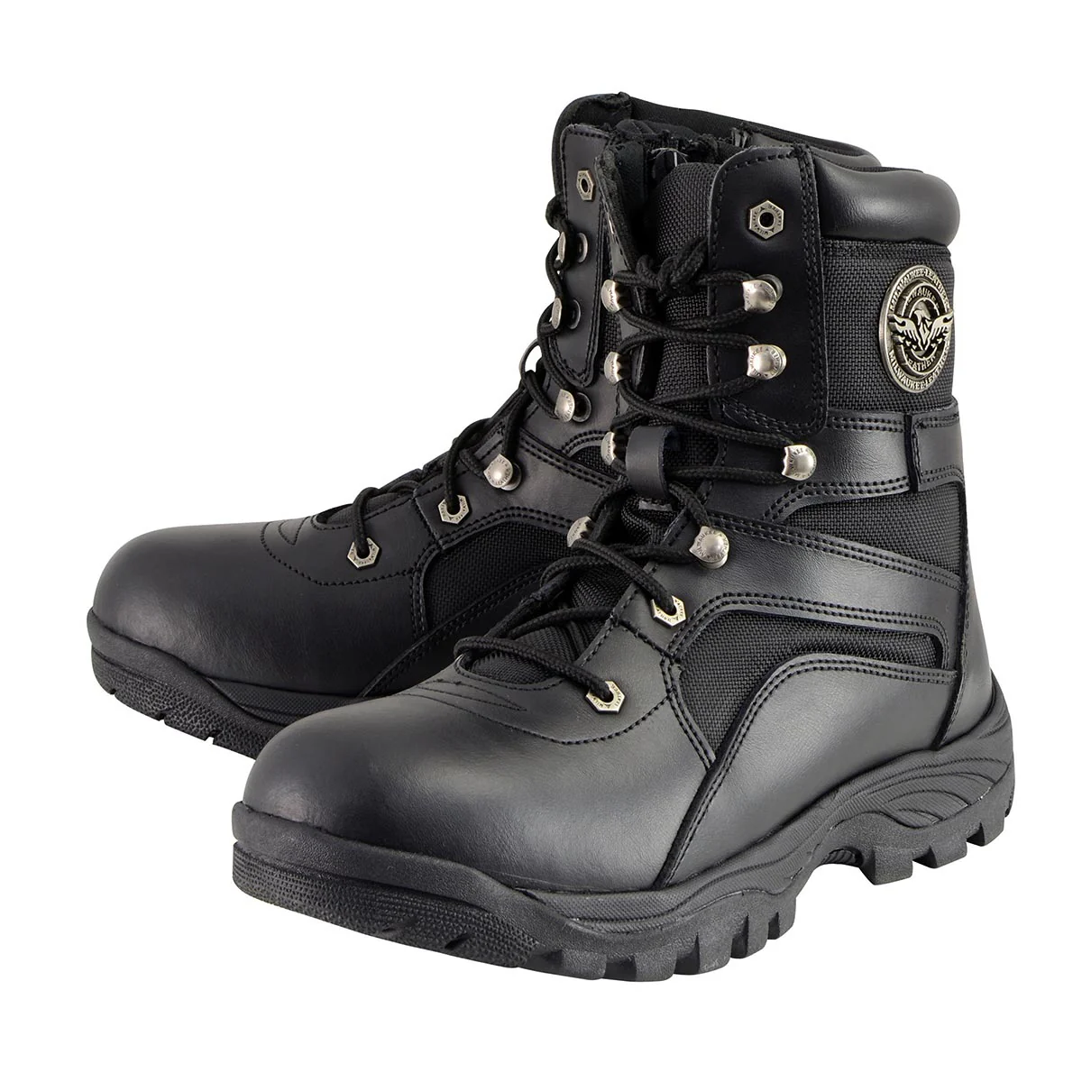 Milwaukee Leather MBM9105 Men's 9-Inch Black Leather Swat Style-Tactical Lace-Up Motorcycle Biker Boots 5 Milwaukee Leather MBM9105 Men's 9-Inch Black Leather Swat Style-Tactical Lace-Up Motorcycle Biker Boots