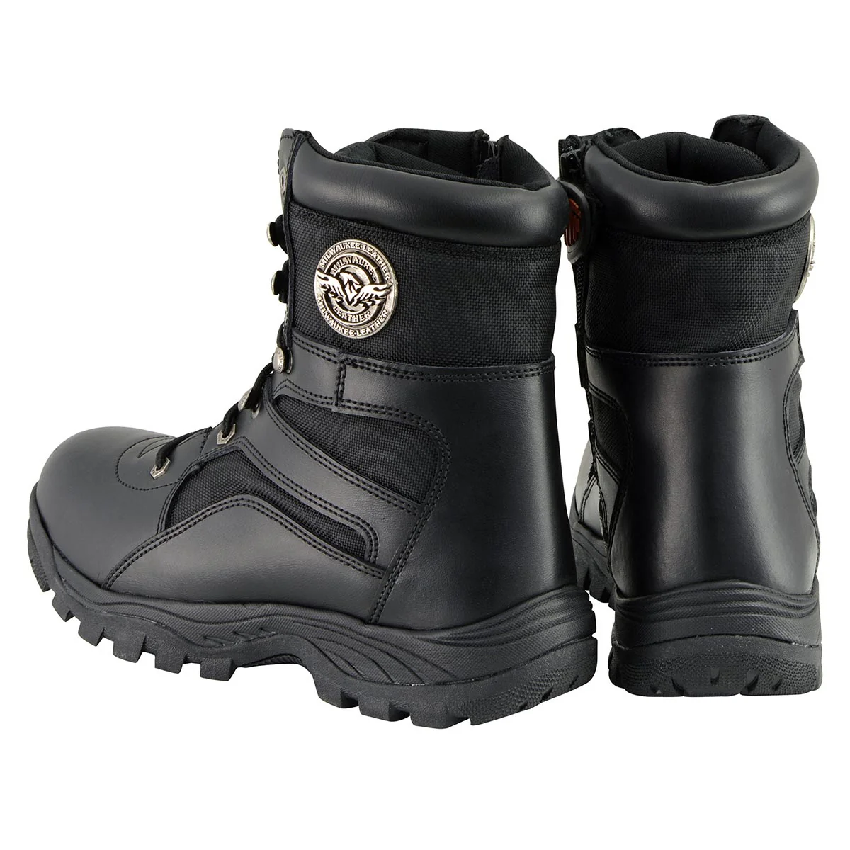 Milwaukee Leather MBM9105 Men's 9-Inch Black Leather Swat Style-Tactical Lace-Up Motorcycle Biker Boots 7 Milwaukee Leather MBM9105 Men's 9-Inch Black Leather Swat Style-Tactical Lace-Up Motorcycle Biker Boots