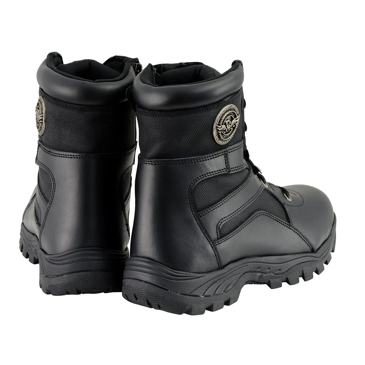 Milwaukee Leather MBM9105 Men's 9-Inch Black Leather Swat Style-Tactical Lace-Up Motorcycle Biker Boots 8 Milwaukee Leather MBM9105 Men's 9-Inch Black Leather Swat Style-Tactical Lace-Up Motorcycle Biker Boots