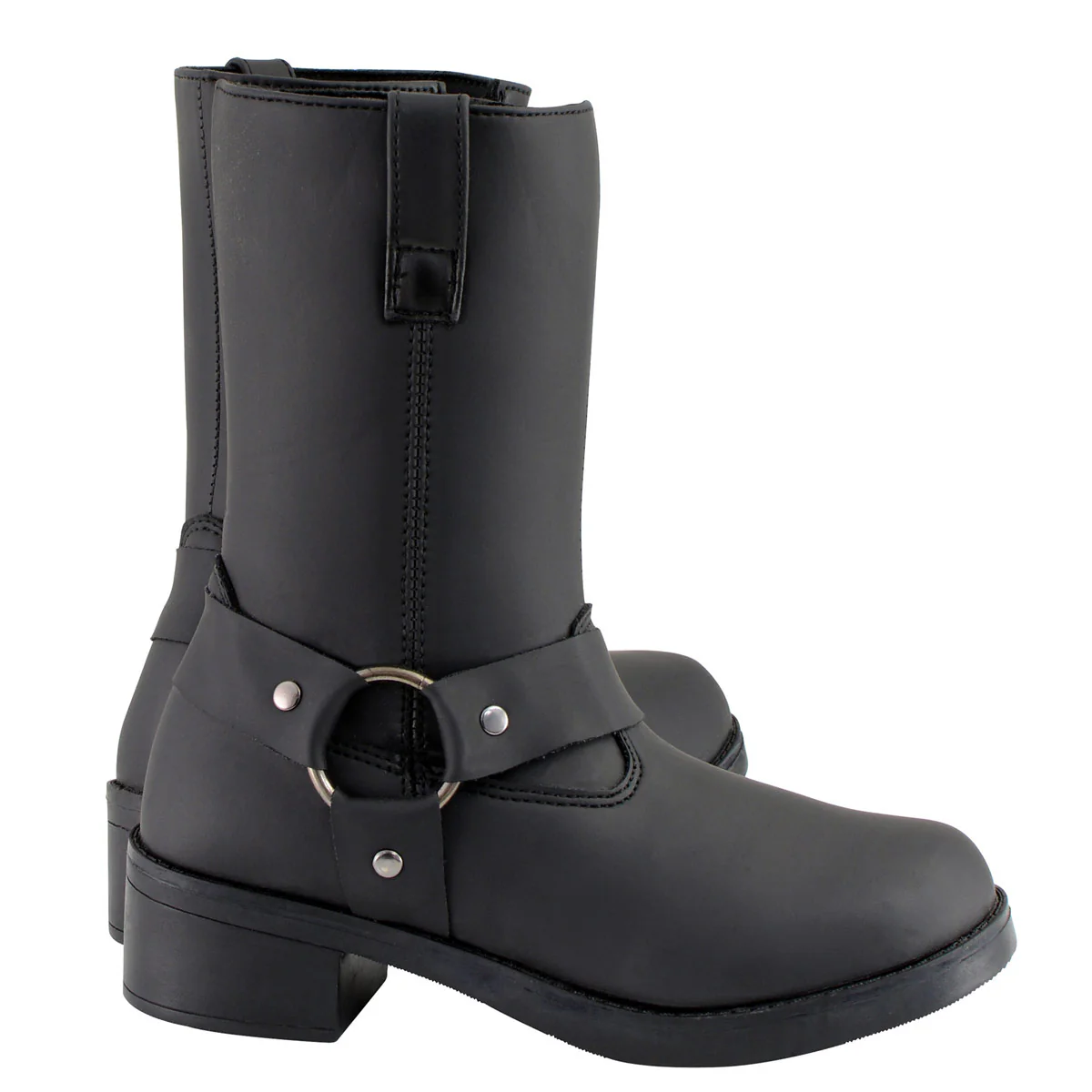 Milwaukee Leather MBK9280 Boys Classic Black Harness Biker Boots 10 Milwaukee Leather MBK9280 Boys Classic Black Harness Biker Boots