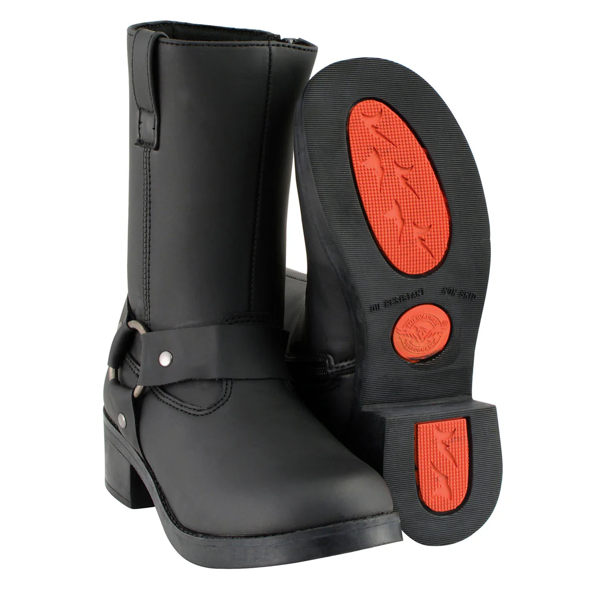 Milwaukee Leather MBK9280 Boys Classic Black Harness Biker Boots 4 Milwaukee Leather MBK9280 Boys Classic Black Harness Biker Boots