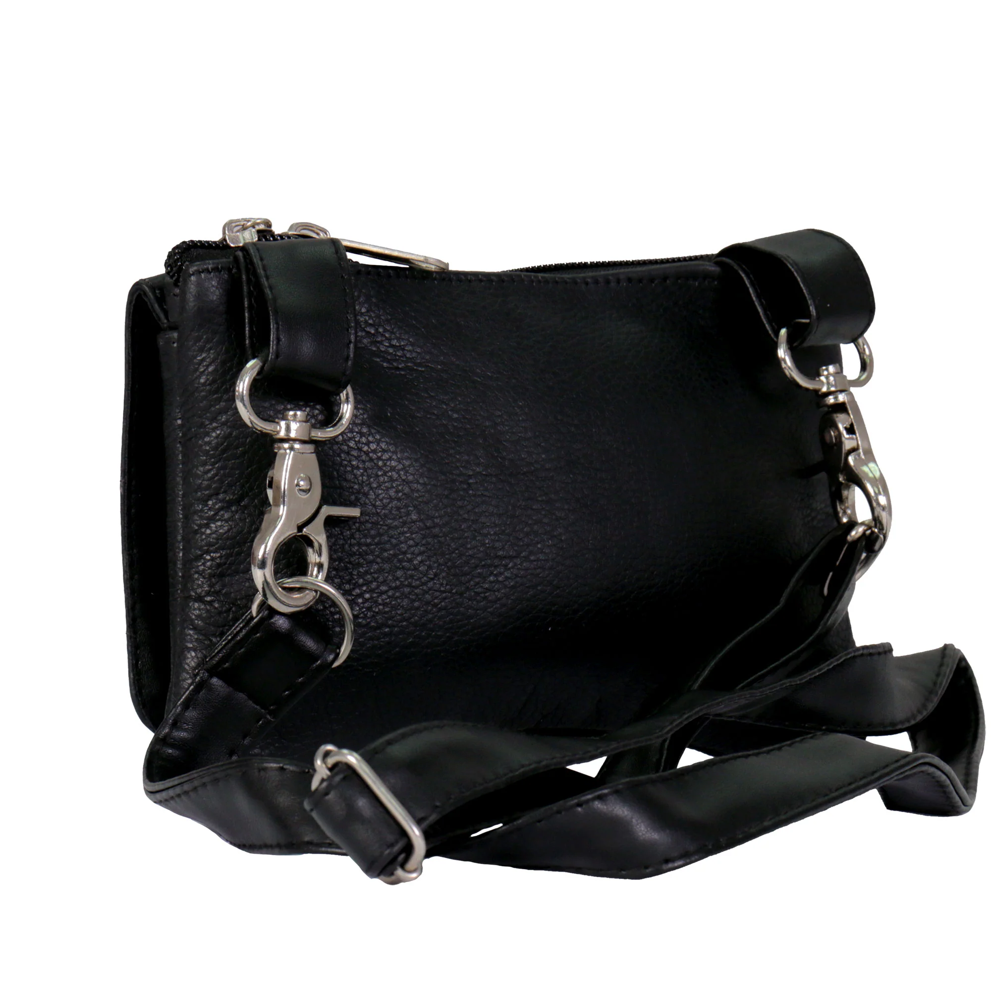 Hot Leathers CPE2001 Reflective Heart with Studs Clip Pouch-8”X5”X1” 3 Hot Leathers CPE2001 Reflective Heart with Studs Clip Pouch-8”X5”X1”