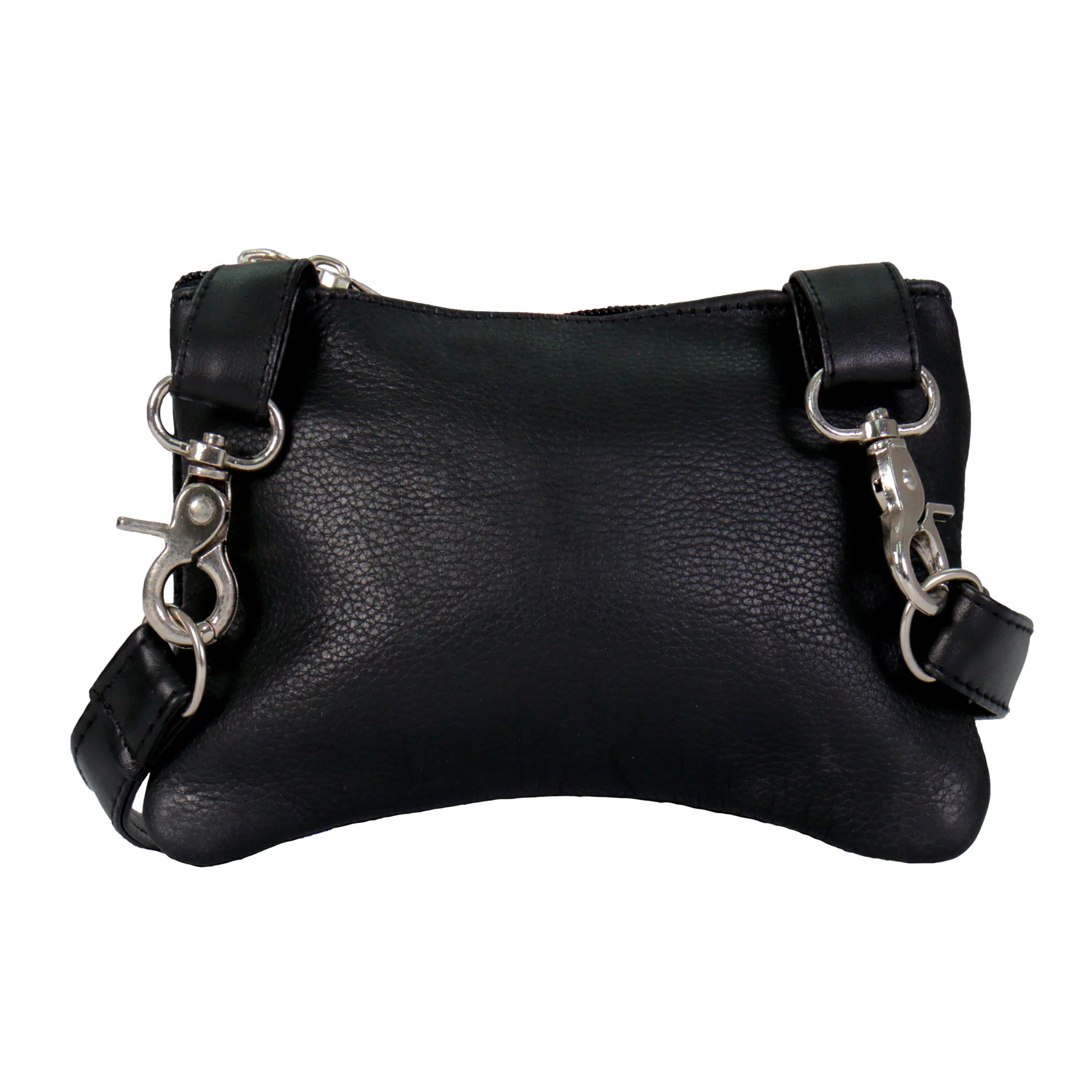 Hot Leathers CPE2001 Reflective Heart with Studs Clip Pouch-8”X5”X1” 4 Hot Leathers CPE2001 Reflective Heart with Studs Clip Pouch-8”X5”X1”