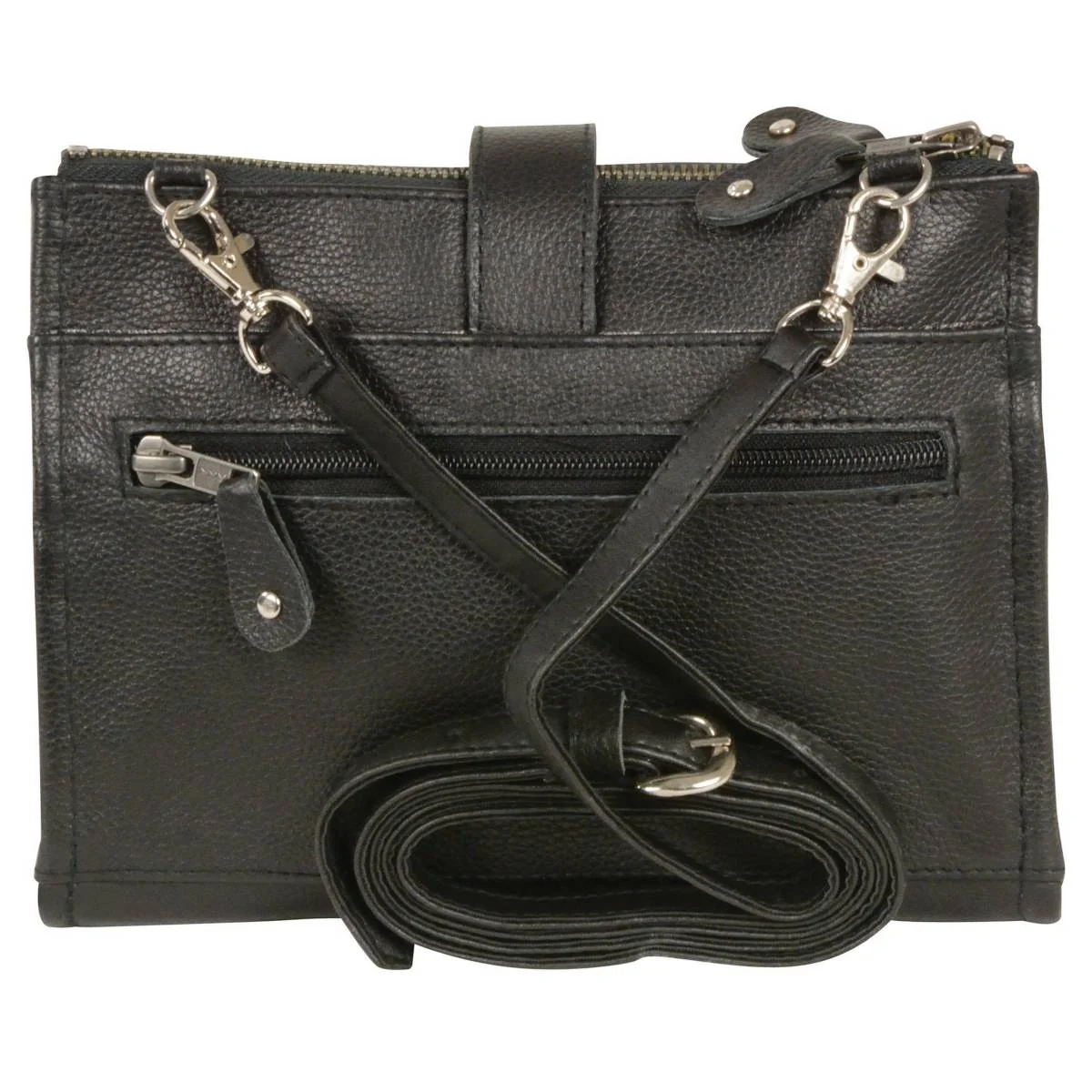 Milwaukee Leather MP8800 Women's Black Leather Studded Shoulder Bag 3 Milwaukee Leather MP8800 Women's Black Leather Studded Shoulder Bag