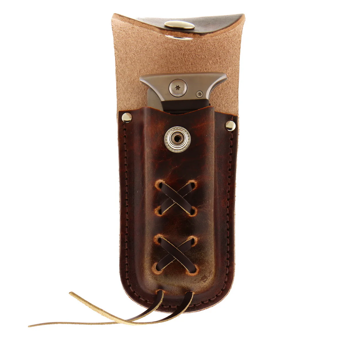 Hot Leathers CSF1002 Brown Leather Laced Knife Case 4 Hot Leathers CSF1002 Brown Leather Laced Knife Case