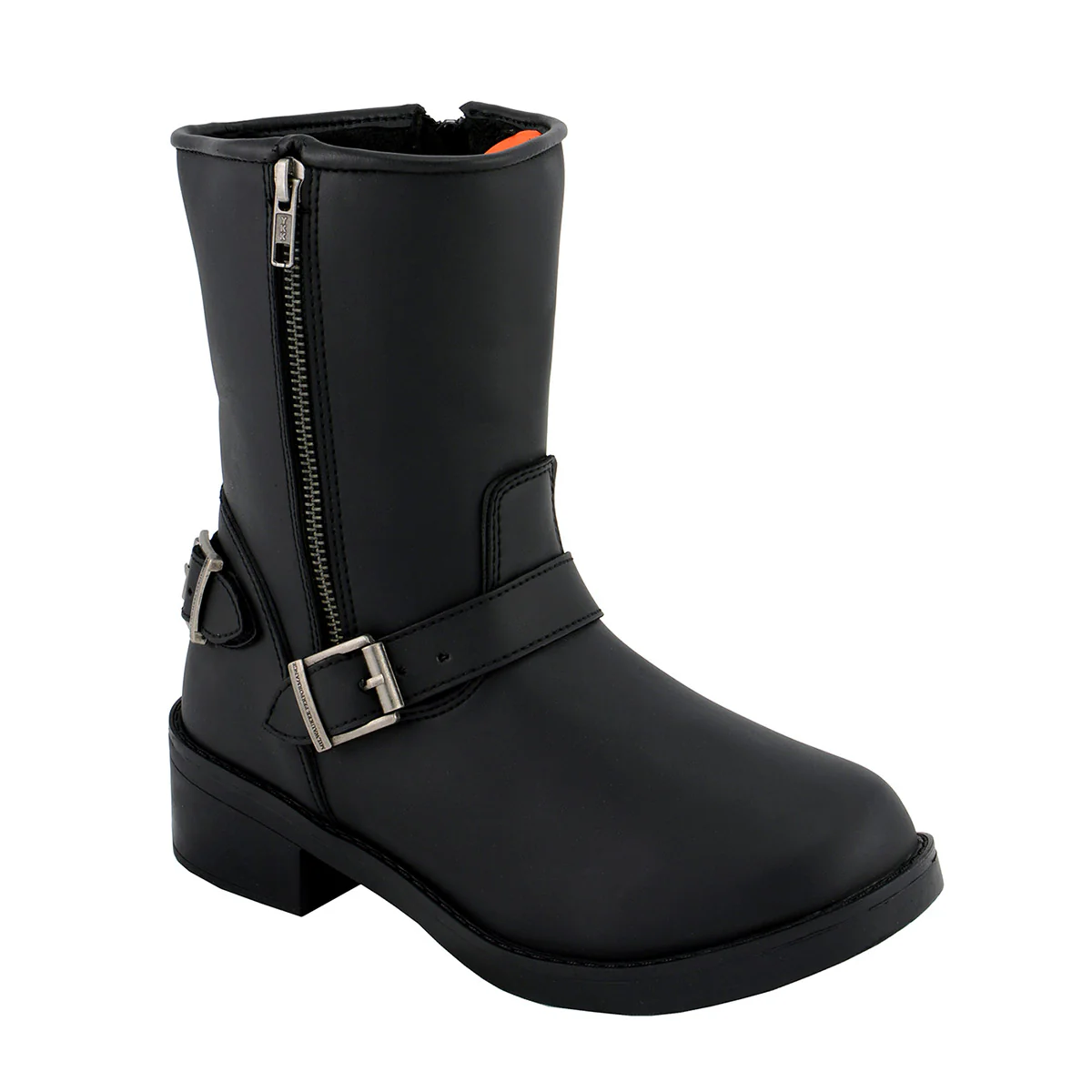Milwaukee Leather MBL9475 Women's Classic Black Engineer Style Fashion Motorcycle Riding Boots w/ Side Zipper 2 Milwaukee Leather MBL9475 Women's Classic Black Engineer Style Fashion Motorcycle Riding Boots w/ Side Zipper