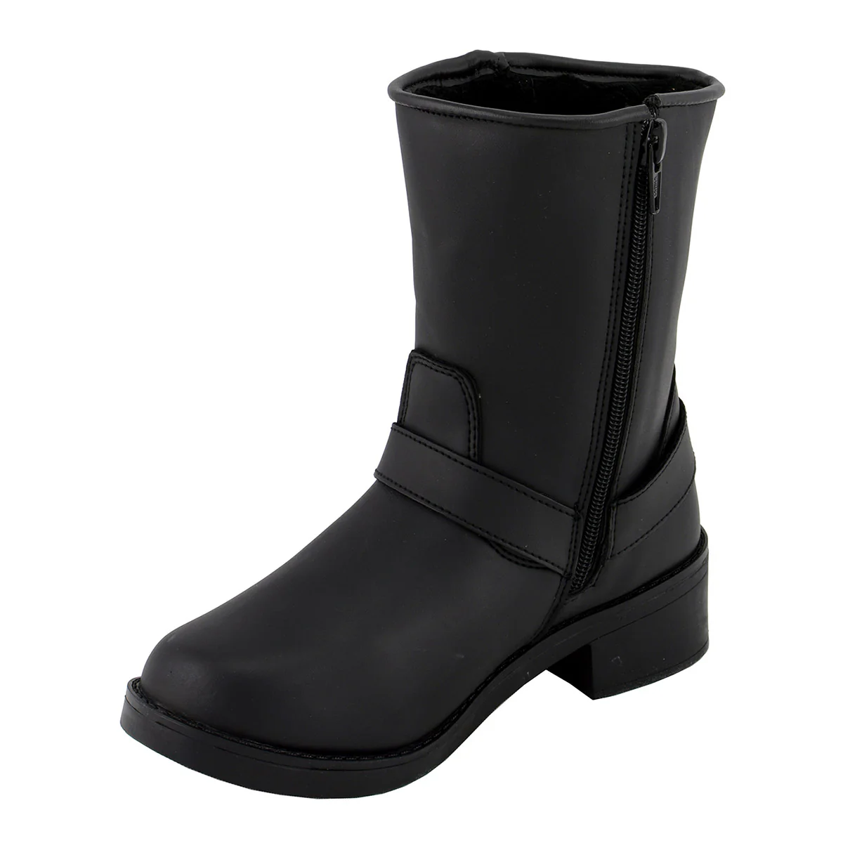 Milwaukee Leather MBL9475 Women's Classic Black Engineer Style Fashion Motorcycle Riding Boots w/ Side Zipper 3 Milwaukee Leather MBL9475 Women's Classic Black Engineer Style Fashion Motorcycle Riding Boots w/ Side Zipper