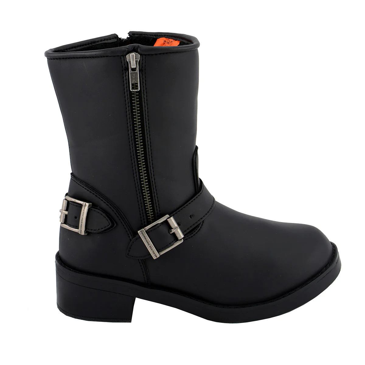 Milwaukee Leather MBL9475 Women's Classic Black Engineer Style Fashion Motorcycle Riding Boots w/ Side Zipper 7 Milwaukee Leather MBL9475 Women's Classic Black Engineer Style Fashion Motorcycle Riding Boots w/ Side Zipper