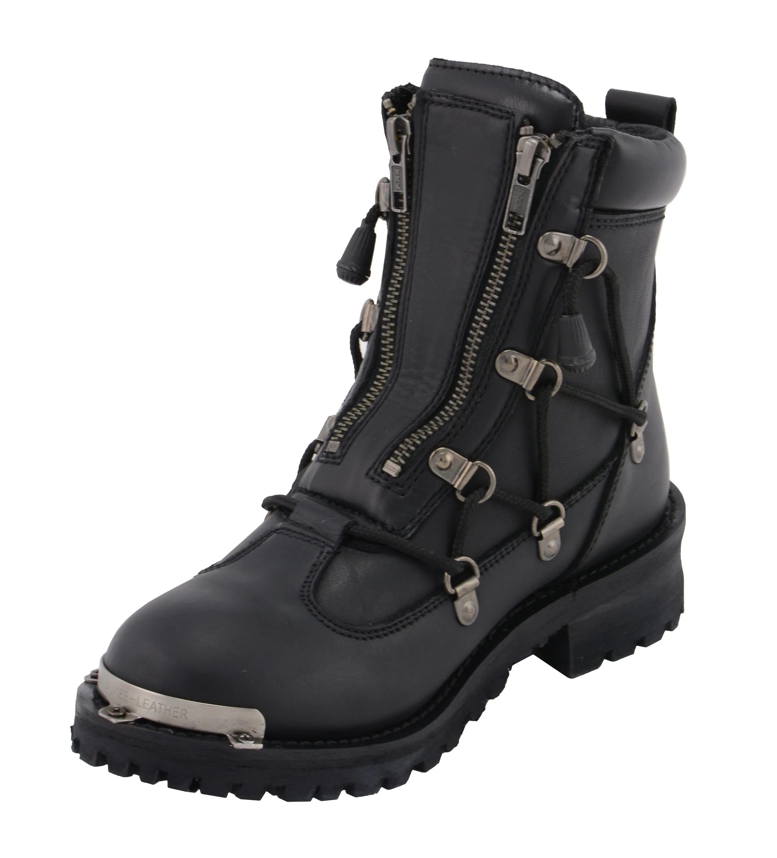 Milwaukee Leather MBL9375 Women's Premium Black Leather Diamond 6-Inch Twin Zipper Lock Motorccycle Riding Boots 11 Milwaukee Leather MBL9375 Women's Premium Black Leather Diamond 6-Inch Twin Zipper Lock Motorccycle Riding Boots