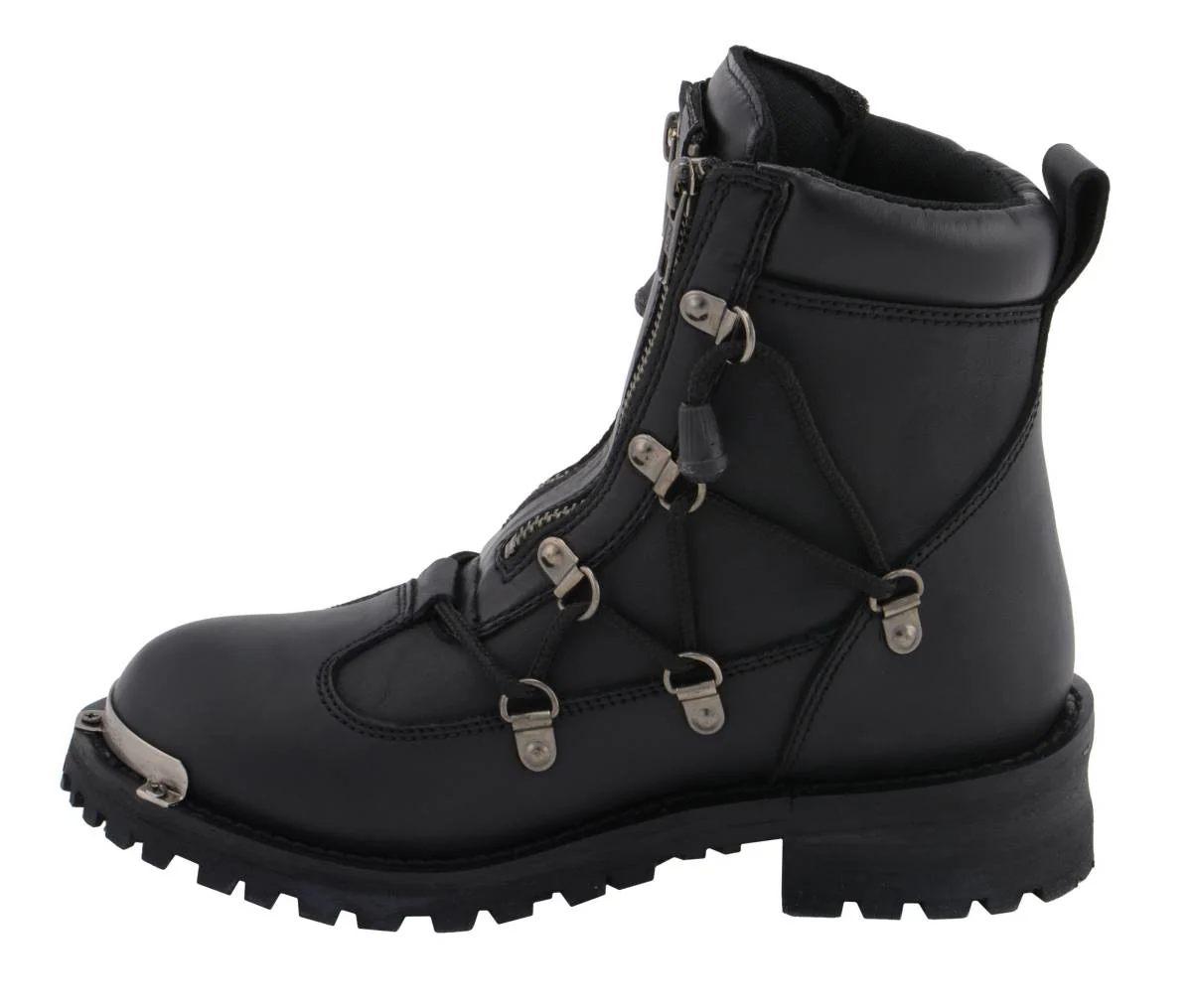 Milwaukee Leather MBL9375 Women's Premium Black Leather Diamond 6-Inch Twin Zipper Lock Motorccycle Riding Boots 12 Milwaukee Leather MBL9375 Women's Premium Black Leather Diamond 6-Inch Twin Zipper Lock Motorccycle Riding Boots