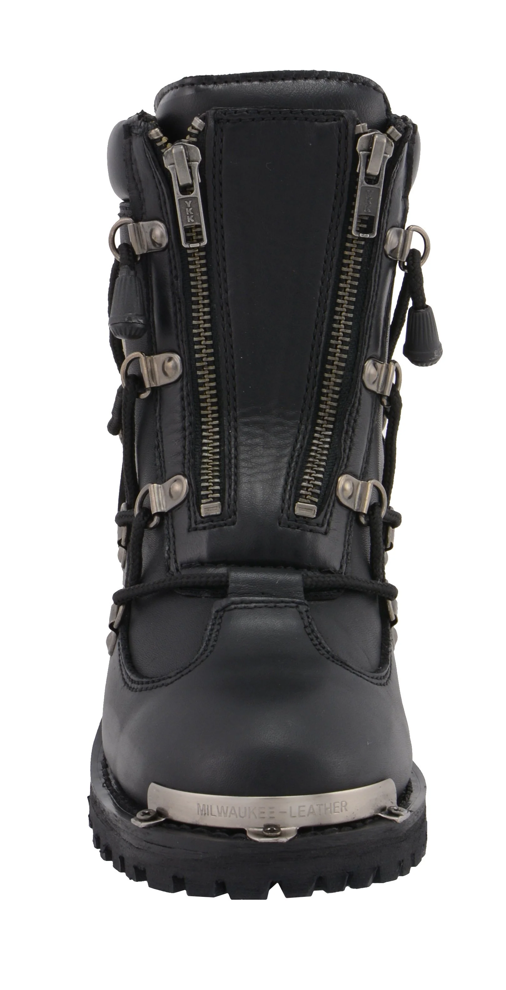 Milwaukee Leather MBL9375 Women's Premium Black Leather Diamond 6-Inch Twin Zipper Lock Motorccycle Riding Boots 2 Milwaukee Leather MBL9375 Women's Premium Black Leather Diamond 6-Inch Twin Zipper Lock Motorccycle Riding Boots