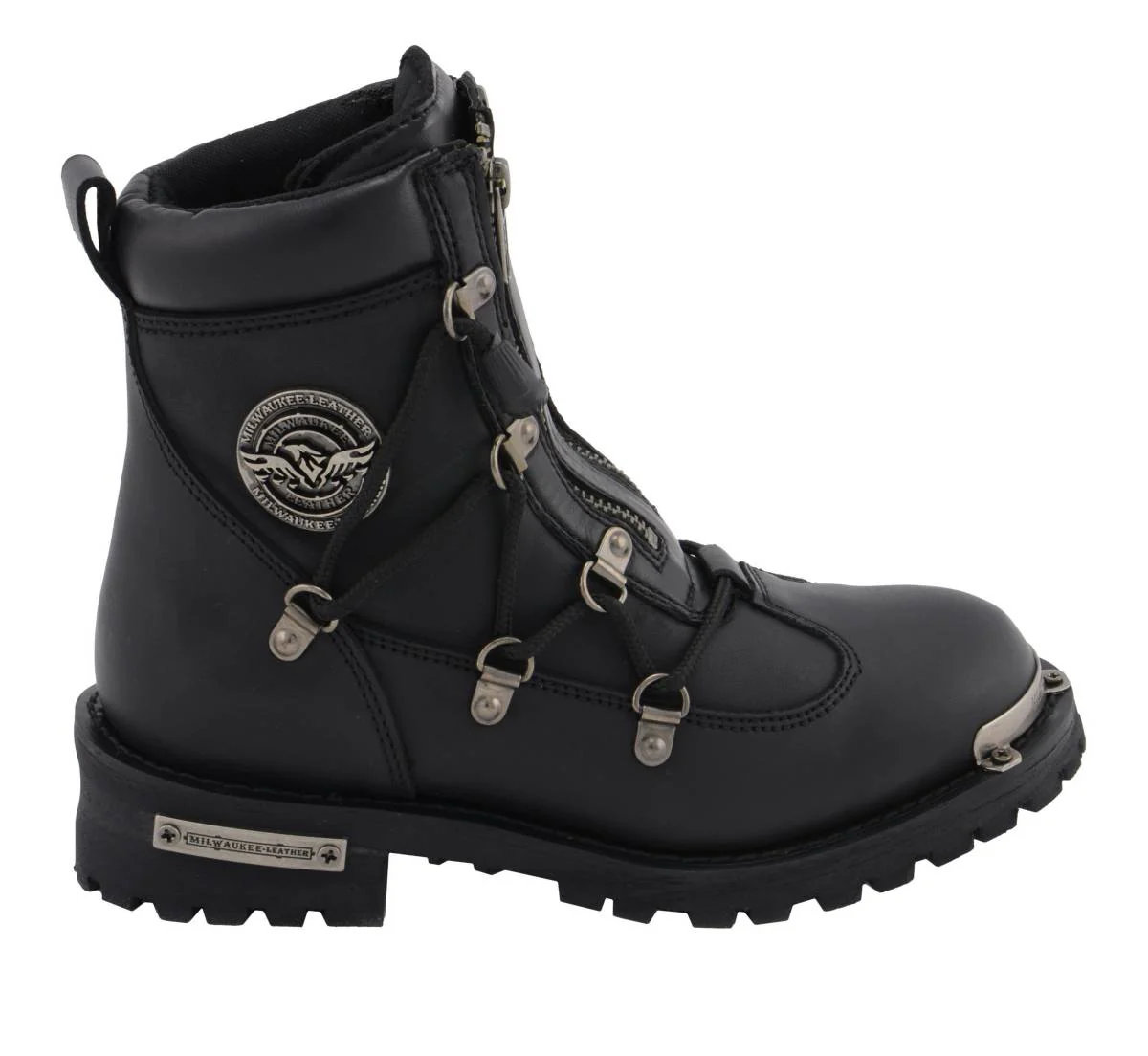 Milwaukee Leather MBL9375 Women's Premium Black Leather Diamond 6-Inch Twin Zipper Lock Motorccycle Riding Boots 4 Milwaukee Leather MBL9375 Women's Premium Black Leather Diamond 6-Inch Twin Zipper Lock Motorccycle Riding Boots