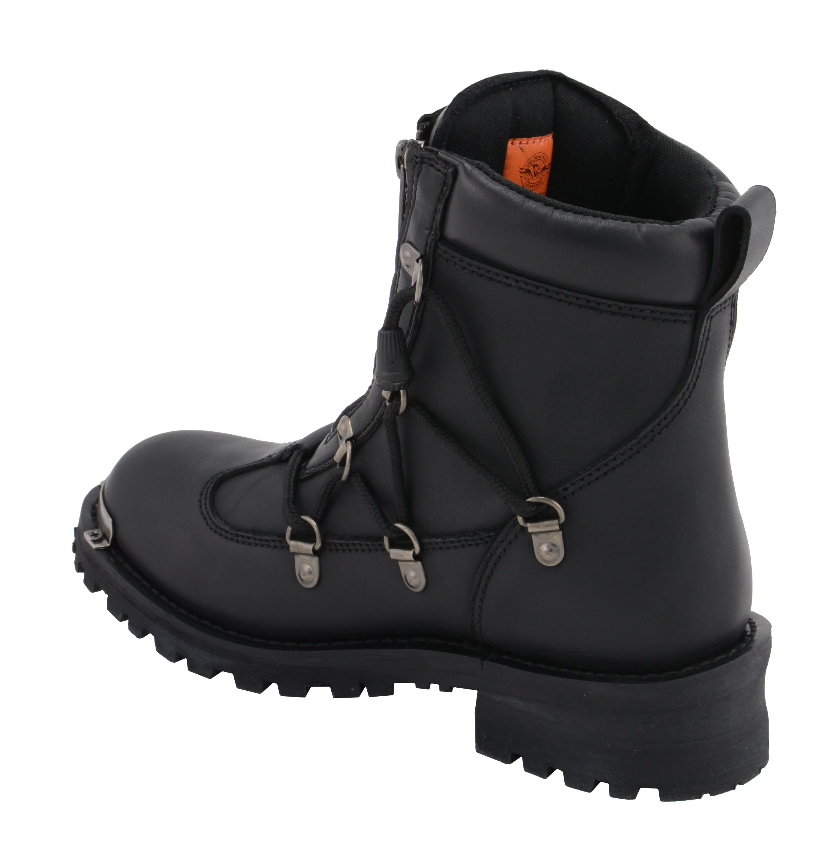 Milwaukee Leather MBL9375 Women's Premium Black Leather Diamond 6-Inch Twin Zipper Lock Motorccycle Riding Boots 5 Milwaukee Leather MBL9375 Women's Premium Black Leather Diamond 6-Inch Twin Zipper Lock Motorccycle Riding Boots