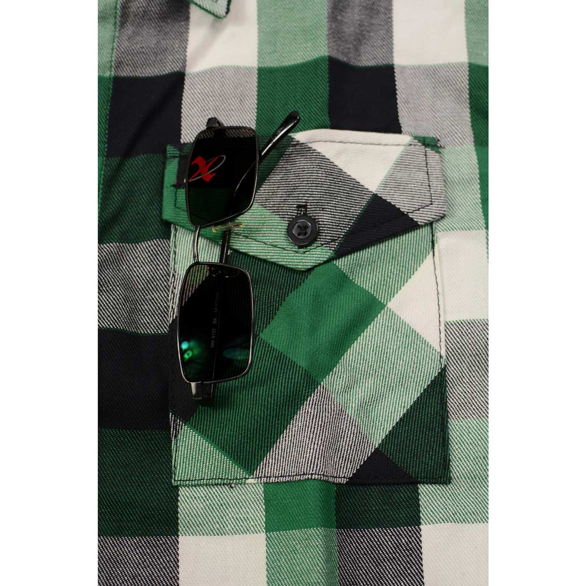 Milwaukee Leather MNG11636 Men's Flannel Plaid Shirt Green and White Long Sleeve Cotton Button Down Shirt 13 Milwaukee Leather MNG11636 Men's Flannel Plaid Shirt Green and White Long Sleeve Cotton Button Down Shirt