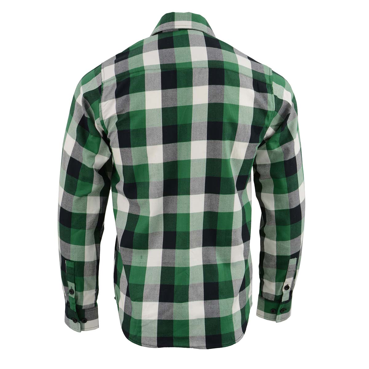 Milwaukee Leather MNG11636 Men's Flannel Plaid Shirt Green and White Long Sleeve Cotton Button Down Shirt 2 Milwaukee Leather MNG11636 Men's Flannel Plaid Shirt Green and White Long Sleeve Cotton Button Down Shirt