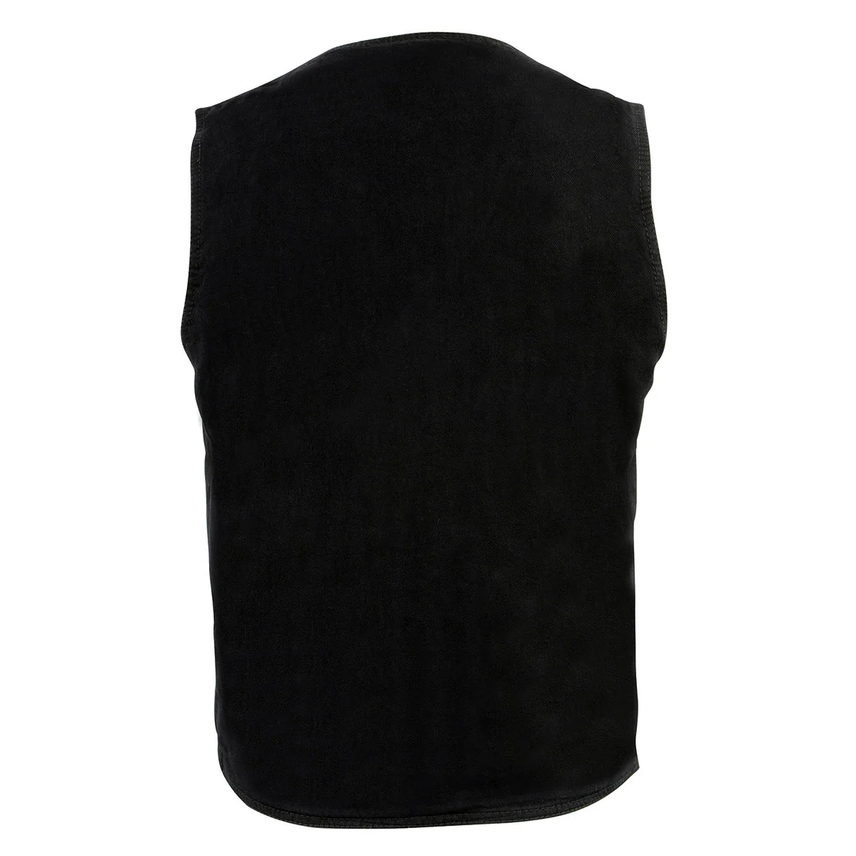 Milwaukee Leather DM1310 Men's Black Classic Denim Western Style Cowboy Biker Vest w/ Snap Button Closure 7 Milwaukee Leather DM1310 Men's Black Classic Denim Western Style Cowboy Biker Vest w/ Snap Button Closure