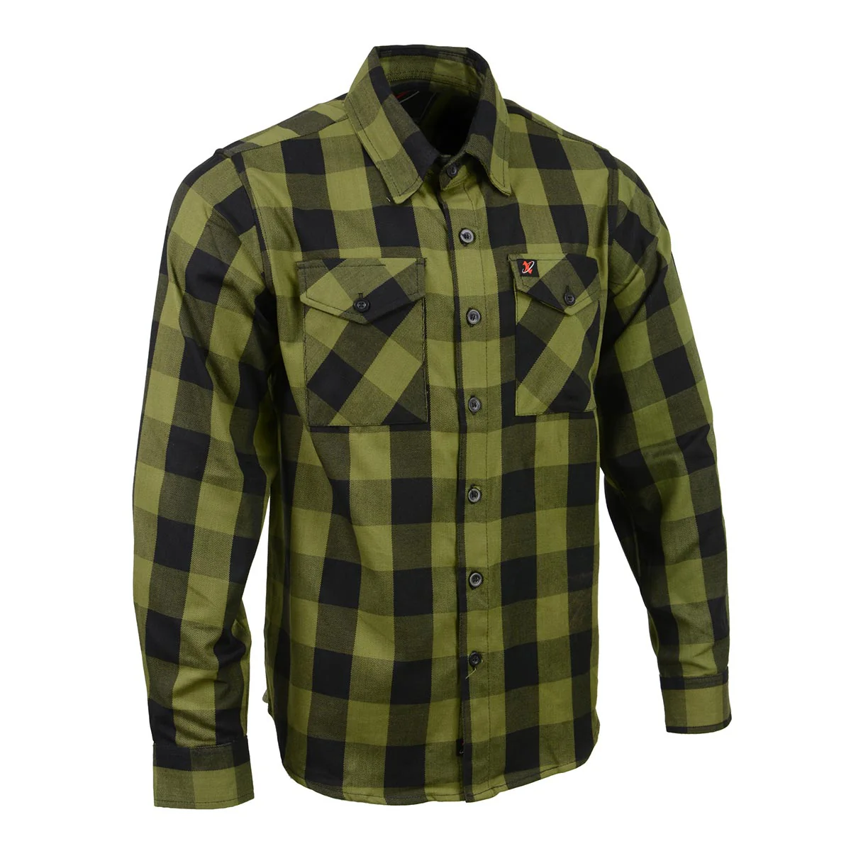 Milwaukee Leather MNG11668 Men's Black and Green Long Sleeve Cotton Flannel Shirt 1 Milwaukee Leather MNG11668 Men's Black and Green Long Sleeve Cotton Flannel Shirt