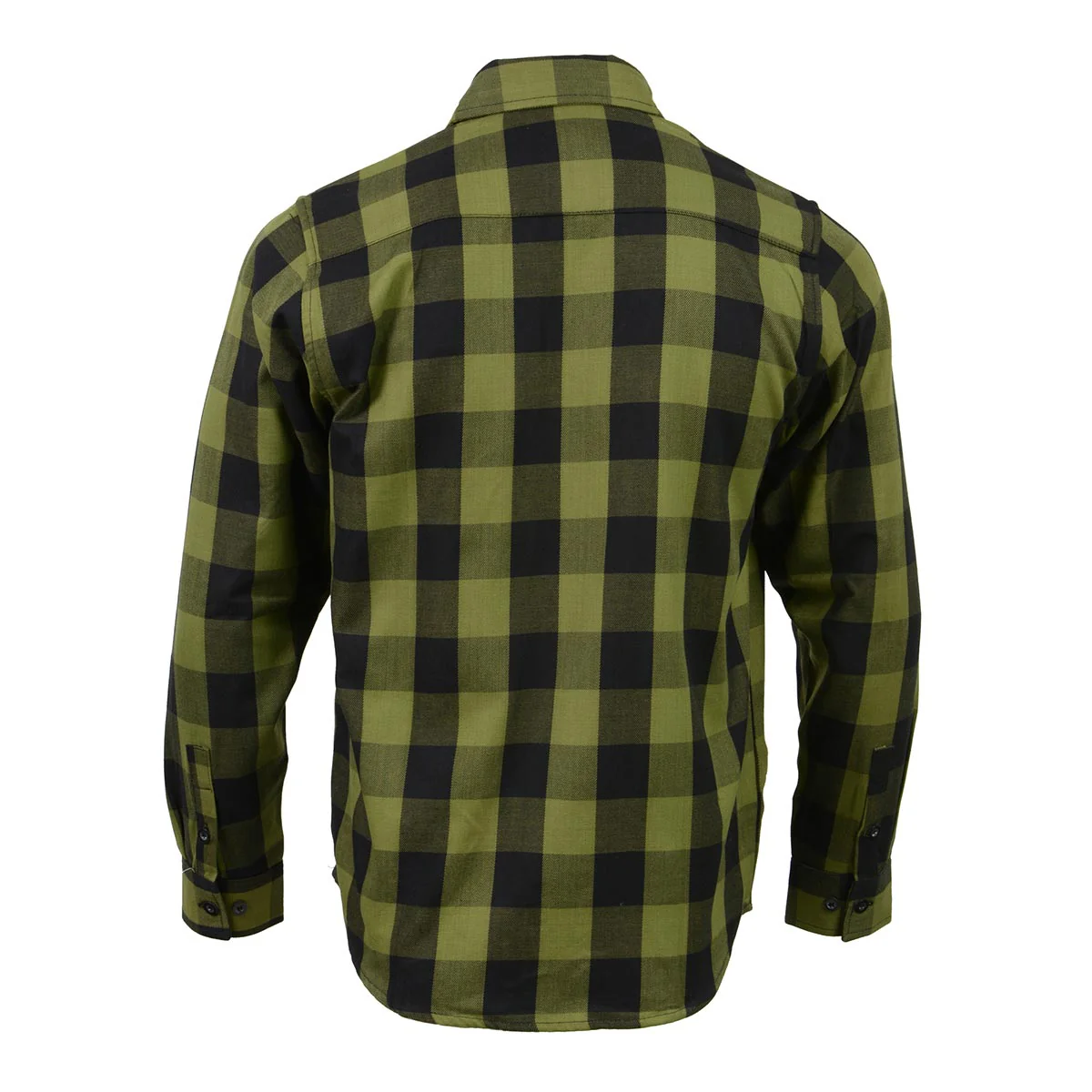 Milwaukee Leather MNG11668 Men's Black and Green Long Sleeve Cotton Flannel Shirt 2 Milwaukee Leather MNG11668 Men's Black and Green Long Sleeve Cotton Flannel Shirt
