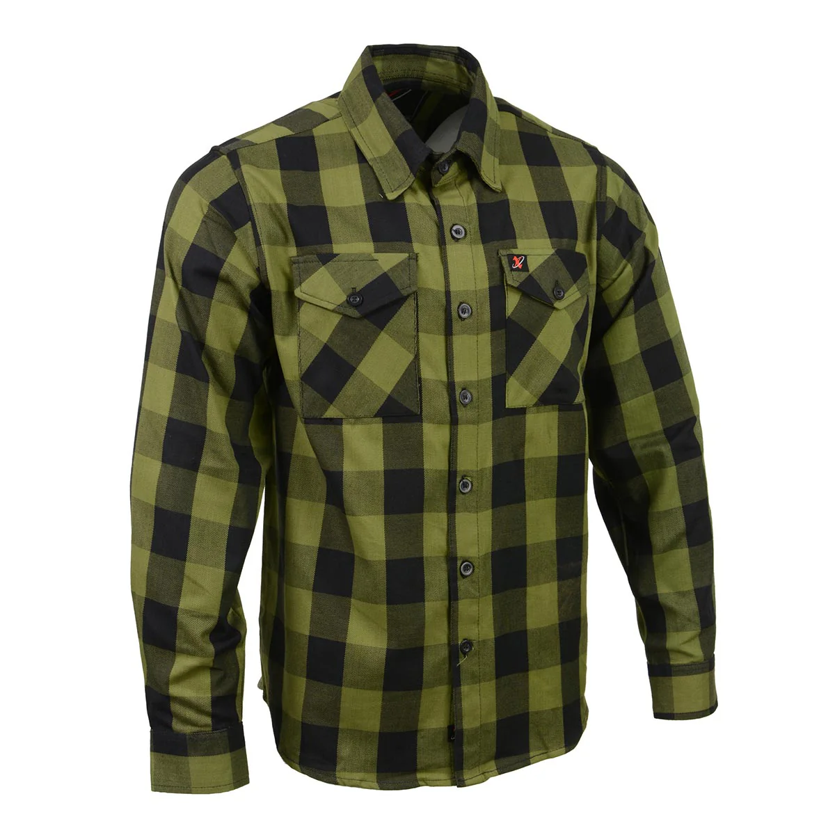 Milwaukee Leather MNG11668 Men's Black and Green Long Sleeve Cotton Flannel Shirt 5 Milwaukee Leather MNG11668 Men's Black and Green Long Sleeve Cotton Flannel Shirt