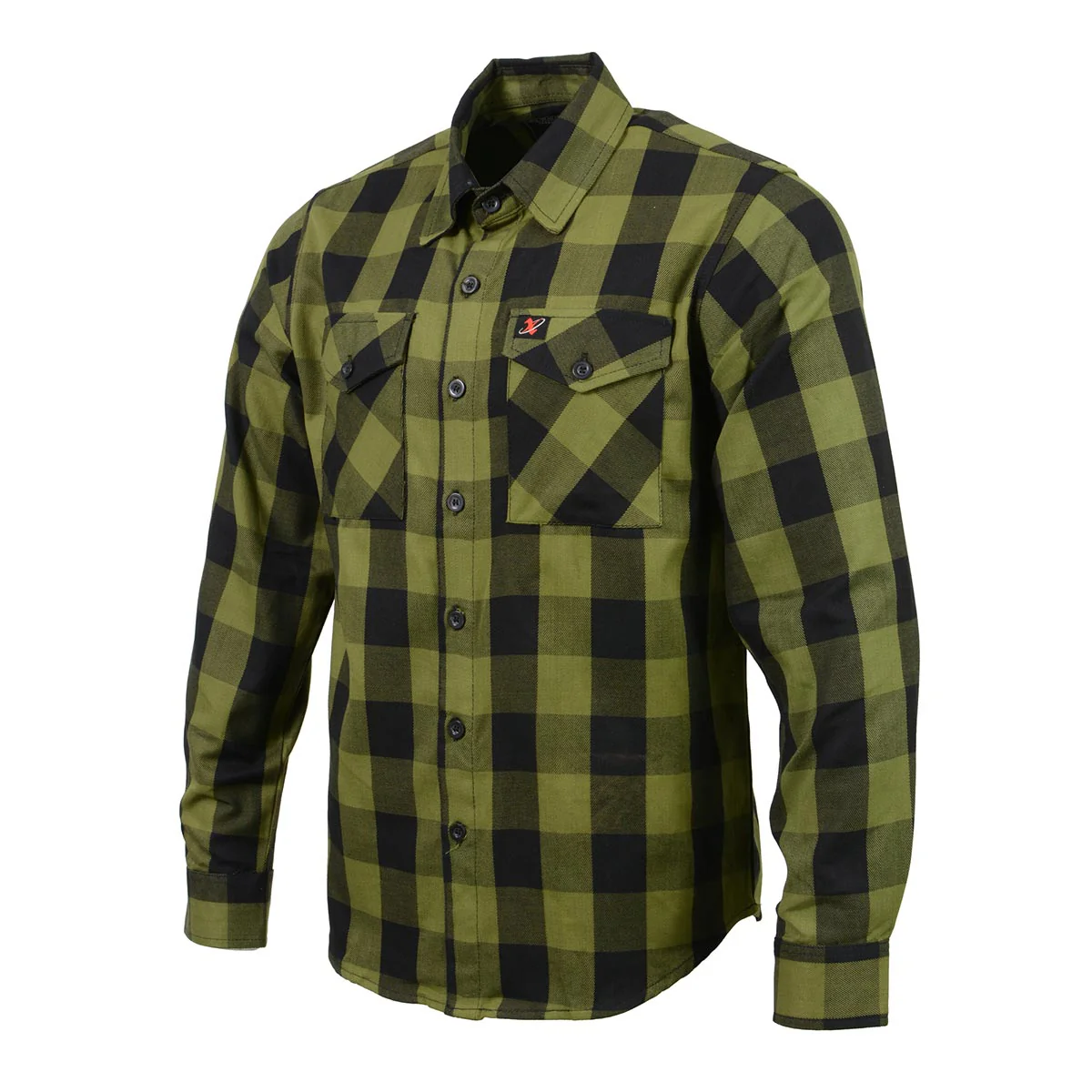 Milwaukee Leather MNG11668 Men's Black and Green Long Sleeve Cotton Flannel Shirt 6 Milwaukee Leather MNG11668 Men's Black and Green Long Sleeve Cotton Flannel Shirt