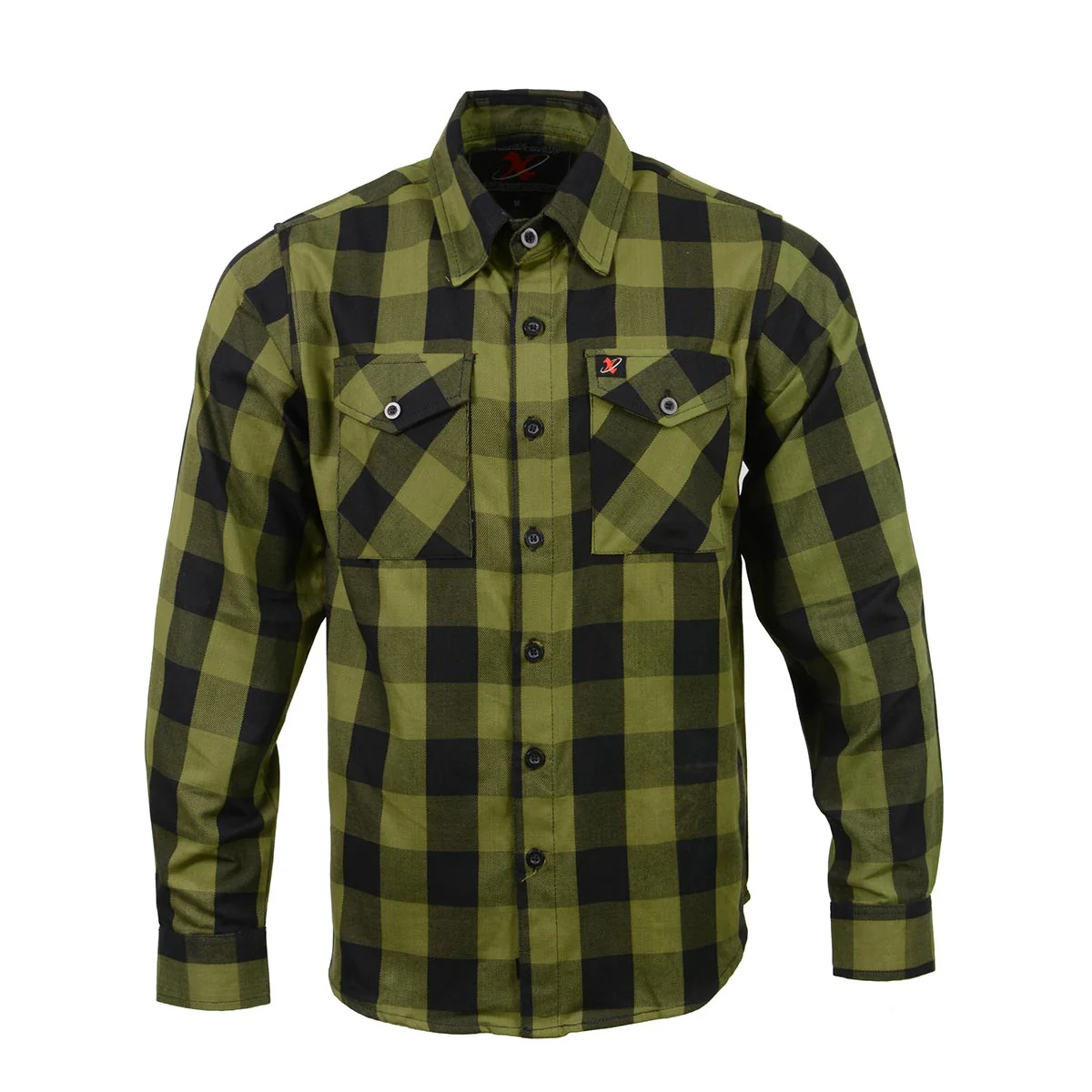 Milwaukee Leather MNG11668 Men's Black and Green Long Sleeve Cotton Flannel Shirt 7 Milwaukee Leather MNG11668 Men's Black and Green Long Sleeve Cotton Flannel Shirt