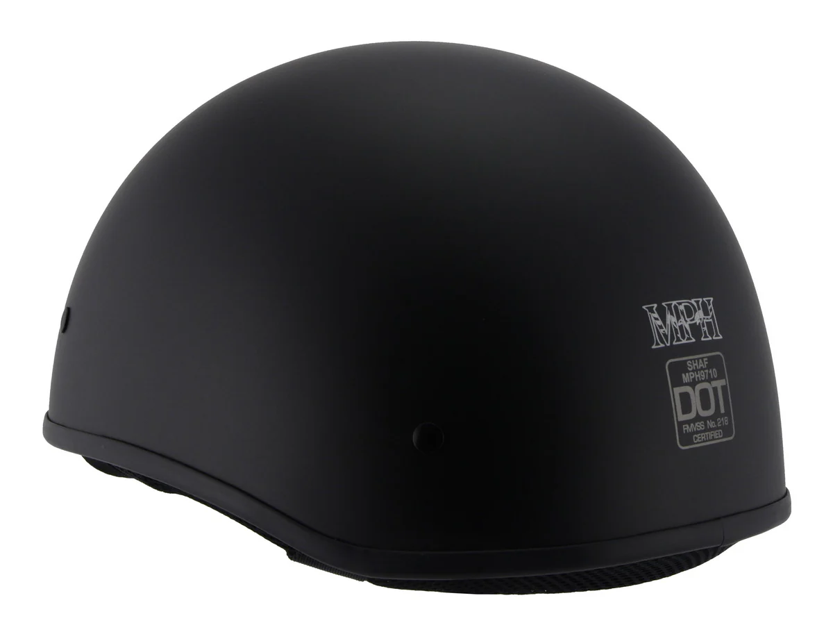 Milwaukee Performance Helmets MPH9710DOT Dot Approved Bare Bones Matte Black Half Motorcycle Helmet 9 Milwaukee Performance Helmets MPH9710DOT Dot Approved Bare Bones Matte Black Half Motorcycle Helmet