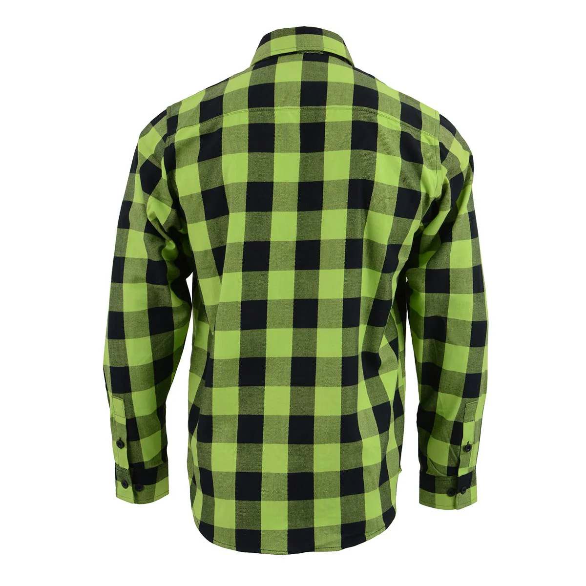 Milwaukee Leather MNG11632 Men's Flannel Plaid Black and Neon Green Long Sleeve Cotton Button Down Shirt 2 Milwaukee Leather MNG11632 Men's Flannel Plaid Black and Neon Green Long Sleeve Cotton Button Down Shirt