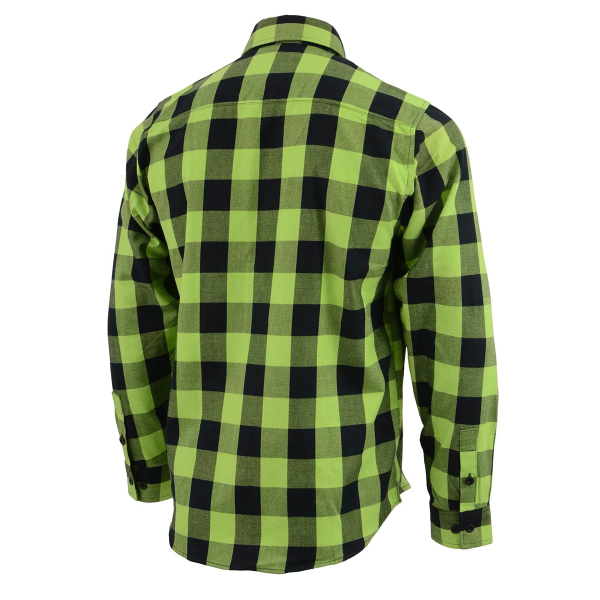 Milwaukee Leather MNG11632 Men's Flannel Plaid Black and Neon Green Long Sleeve Cotton Button Down Shirt 5 Milwaukee Leather MNG11632 Men's Flannel Plaid Black and Neon Green Long Sleeve Cotton Button Down Shirt