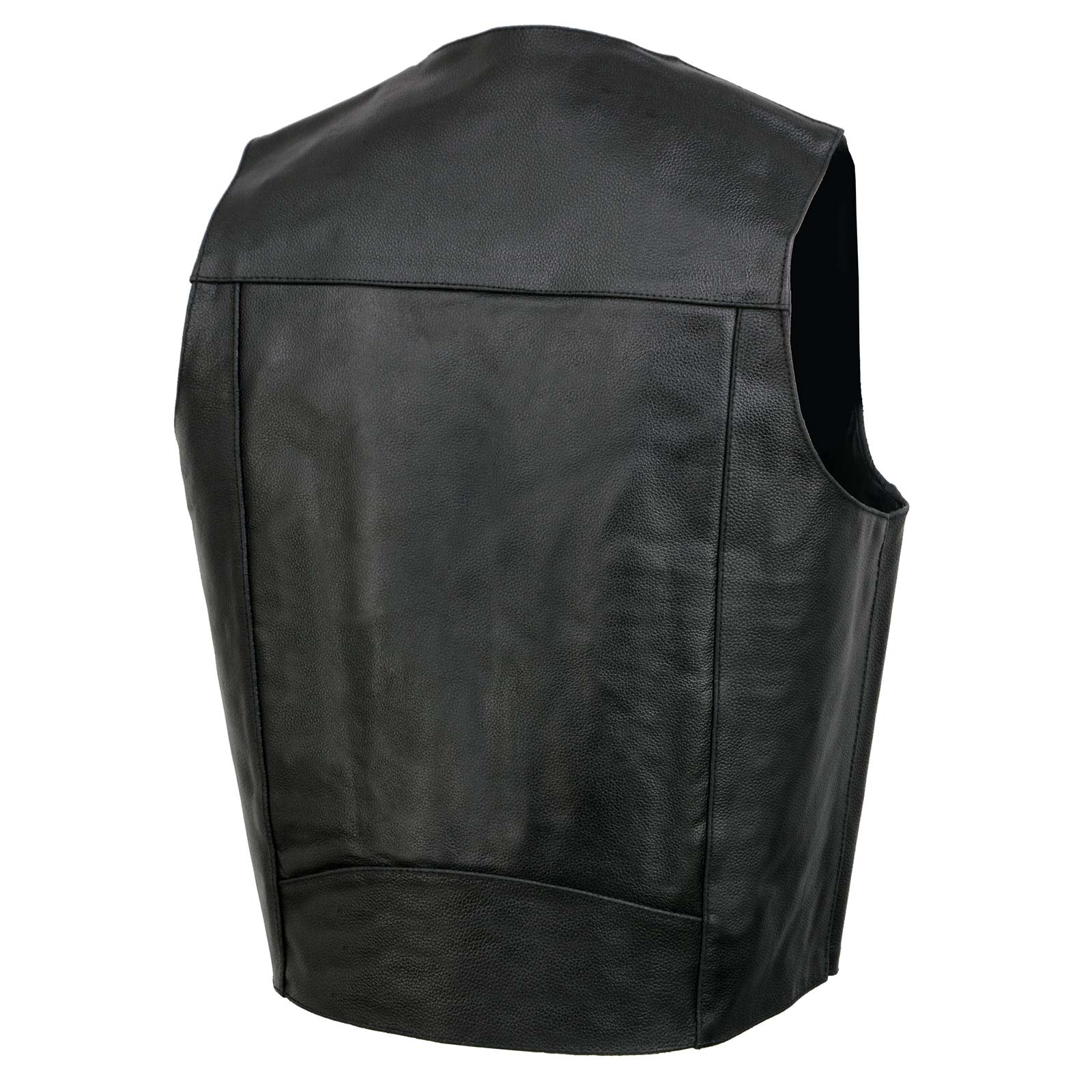 Event Leather EL5310 Men's Classic Black Leather Vest with Snap Button Closure 11 Event Leather EL5310 Men's Classic Black Leather Vest with Snap Button Closure