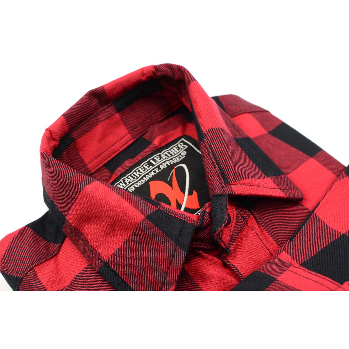 Milwaukee Leather Men's Flannel Plaid Shirt Black and Red Long Sleeve Cotton Button Down Shirt MNG11631 7 Milwaukee Leather Men's Flannel Plaid Shirt Black and Red Long Sleeve Cotton Button Down Shirt MNG11631