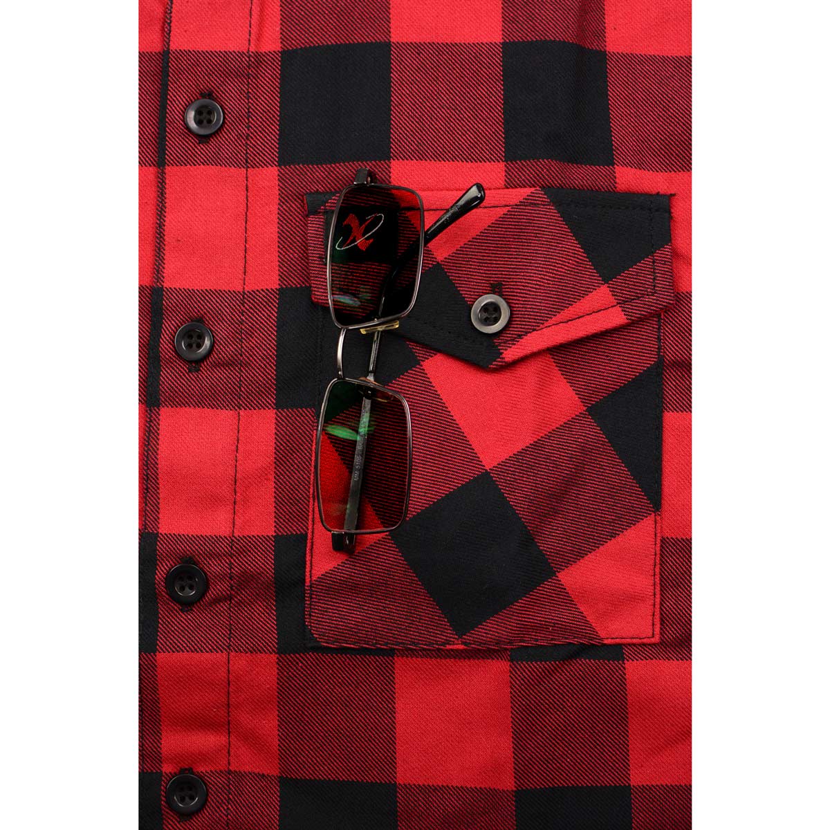 Milwaukee Leather Men's Flannel Plaid Shirt Black and Red Long Sleeve Cotton Button Down Shirt MNG11631 9 Milwaukee Leather Men's Flannel Plaid Shirt Black and Red Long Sleeve Cotton Button Down Shirt MNG11631