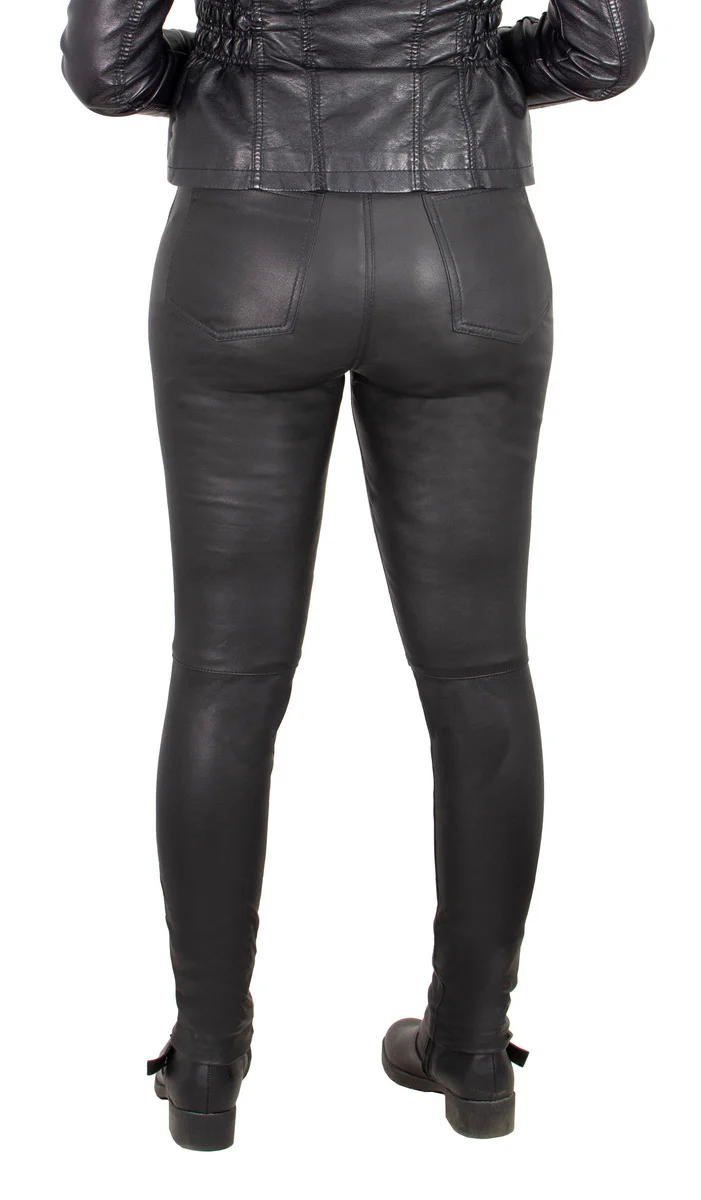 Milwaukee Leather MLL6690 'Sandy' Women’s Black Lambskin Stretch Leather Pants 11 Milwaukee Leather MLL6690 'Sandy' Women’s Black Lambskin Stretch Leather Pants