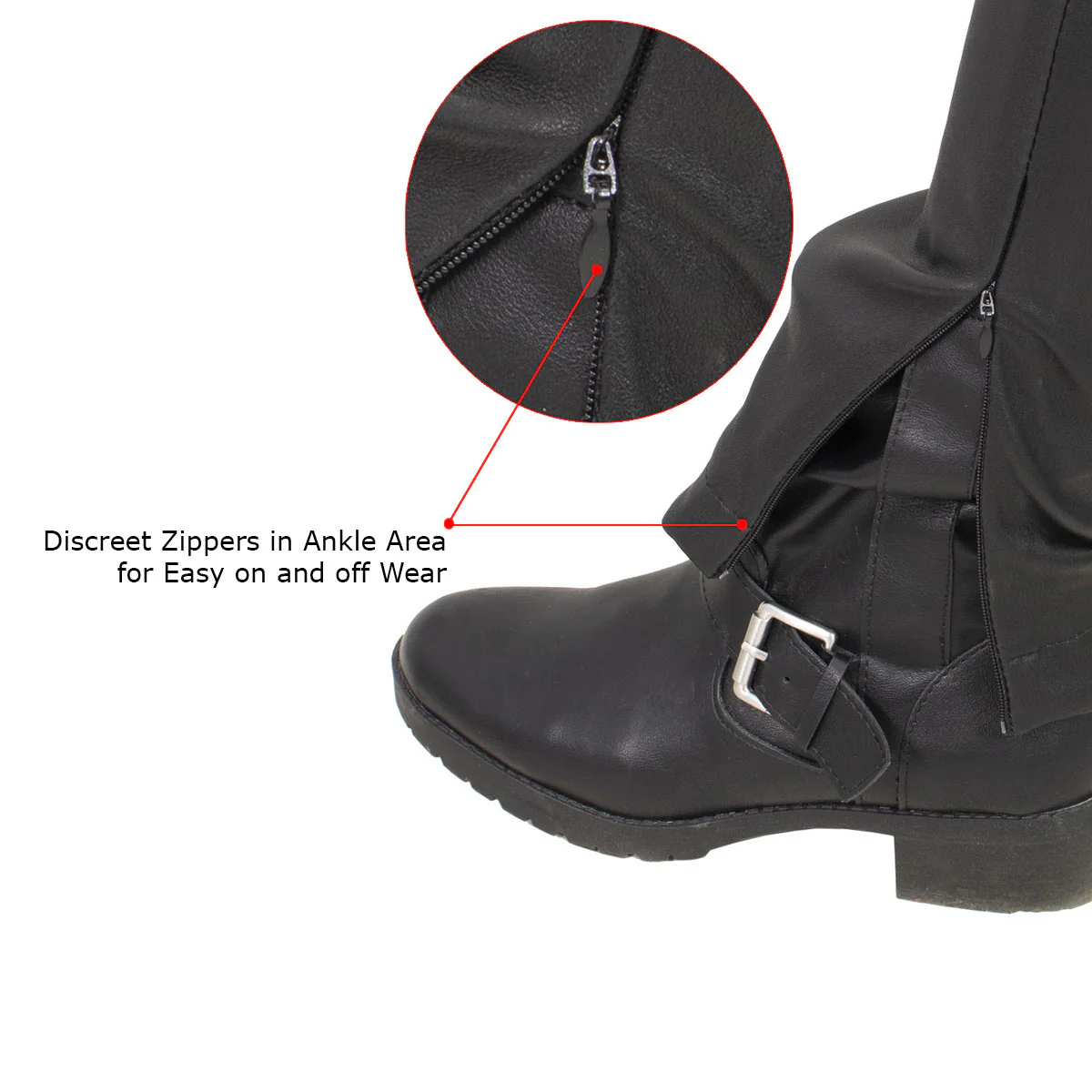 Milwaukee Leather MLL6690 'Sandy' Women’s Black Lambskin Stretch Leather Pants 4 Milwaukee Leather MLL6690 'Sandy' Women’s Black Lambskin Stretch Leather Pants