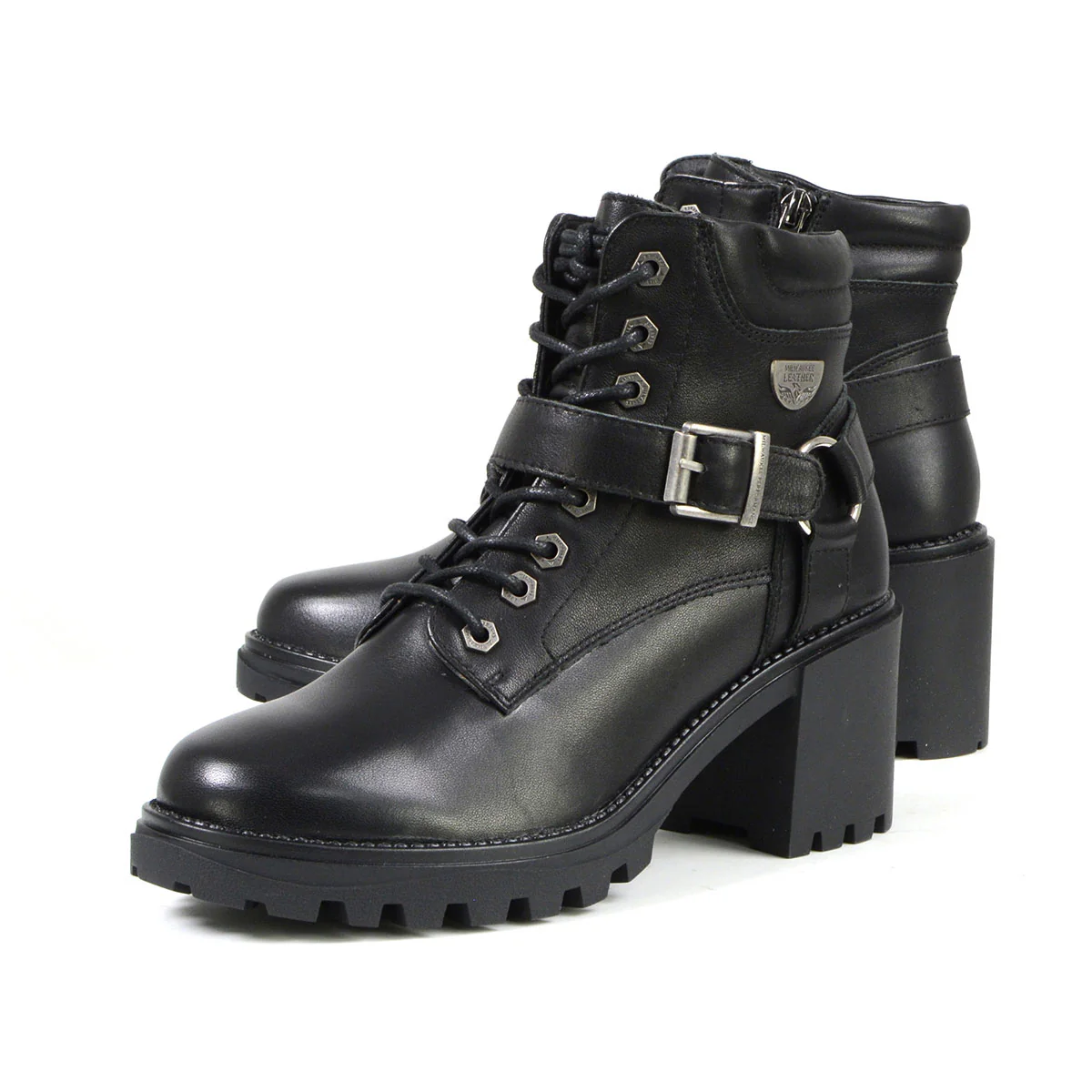 Milwaukee Leather MBL9316 Women's Black Leather Lace-Up Motorcycle Biker Riding Boot with Harness Ring 4 Milwaukee Leather MBL9316 Women's Black Leather Lace-Up Motorcycle Biker Riding Boot with Harness Ring