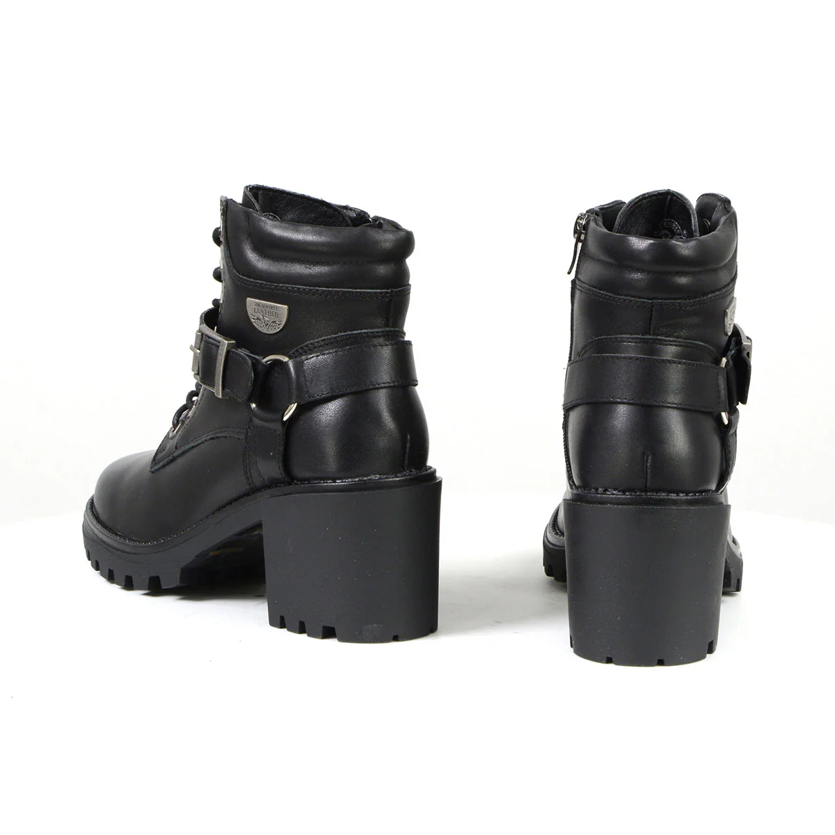 Milwaukee Leather MBL9316 Women's Black Leather Lace-Up Motorcycle Biker Riding Boot with Harness Ring 6 Milwaukee Leather MBL9316 Women's Black Leather Lace-Up Motorcycle Biker Riding Boot with Harness Ring