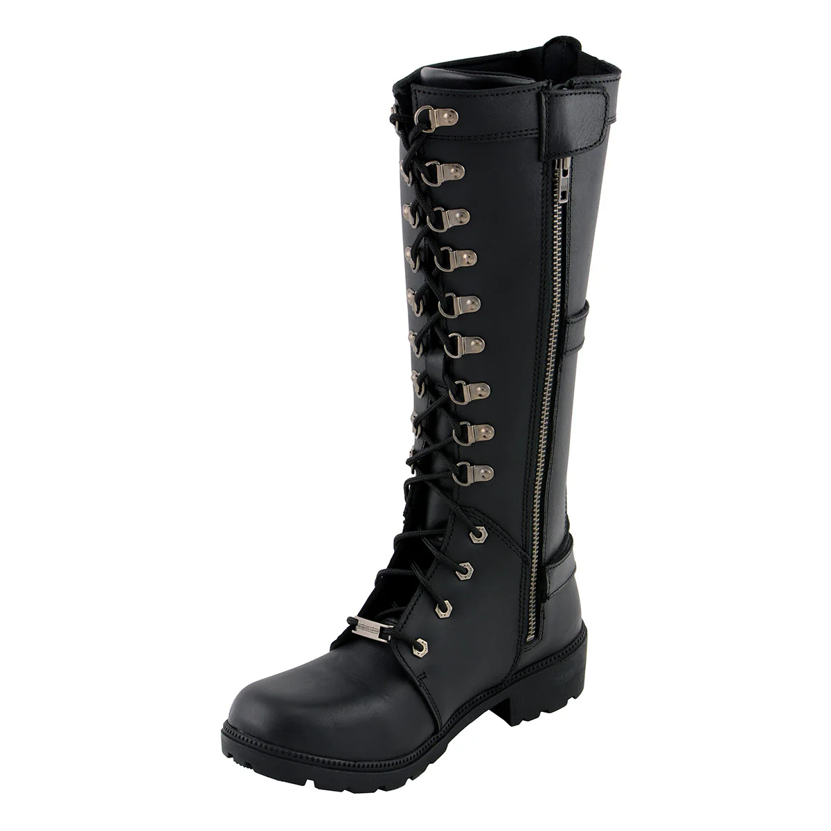 Milwaukee Leather MBL9380 Women's Black 'Jane' 15-inch Leather Combat Style Harness Motorcycle Boots 5 Milwaukee Leather MBL9380 Women's Black 'Jane' 15-inch Leather Combat Style Harness Motorcycle Boots