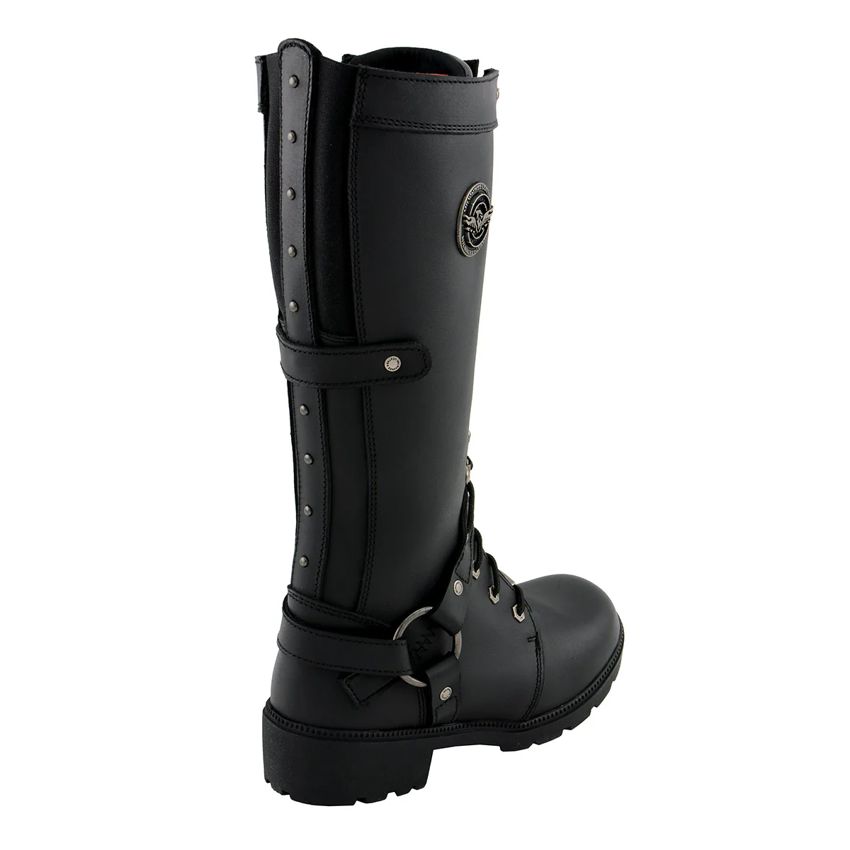 Milwaukee Leather MBL9380 Women's Black 'Jane' 15-inch Leather Combat Style Harness Motorcycle Boots 8 Milwaukee Leather MBL9380 Women's Black 'Jane' 15-inch Leather Combat Style Harness Motorcycle Boots
