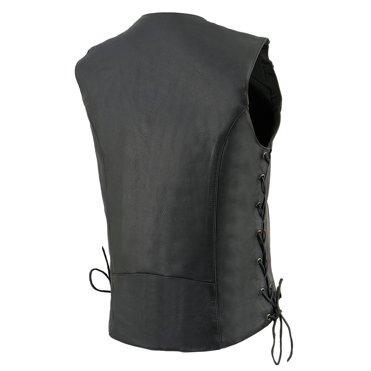 Milwaukee Leather MLL4500 Women's Classic Black Leather V-Neck Motorcycle Rider Vest w/ Side Laces 8 Milwaukee Leather MLL4500 Women's Classic Black Leather V-Neck Motorcycle Rider Vest w/ Side Laces